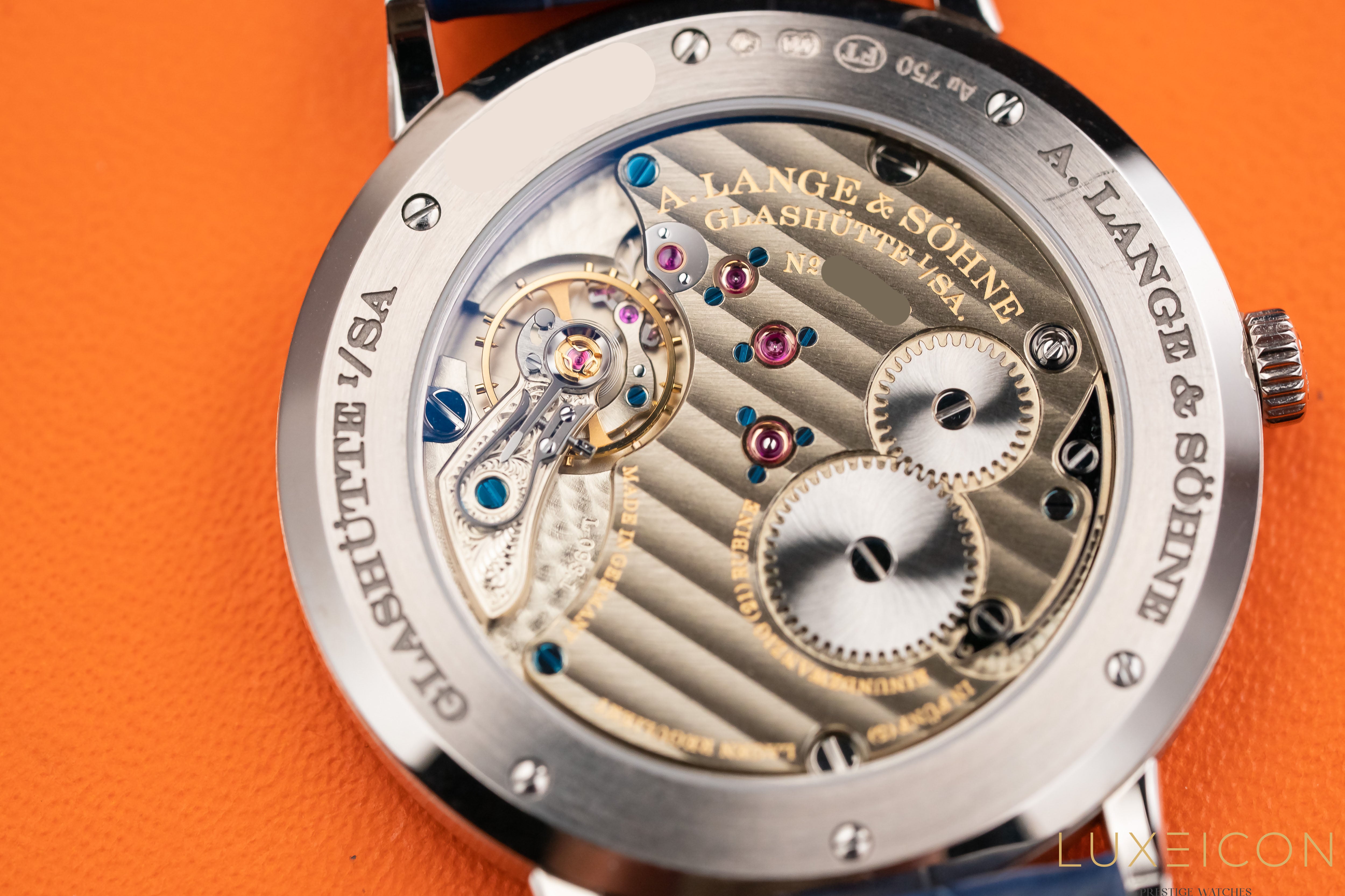 A. Lange & Söhne Saxonia Thin White Gold Copper-Blue Watch 205.086