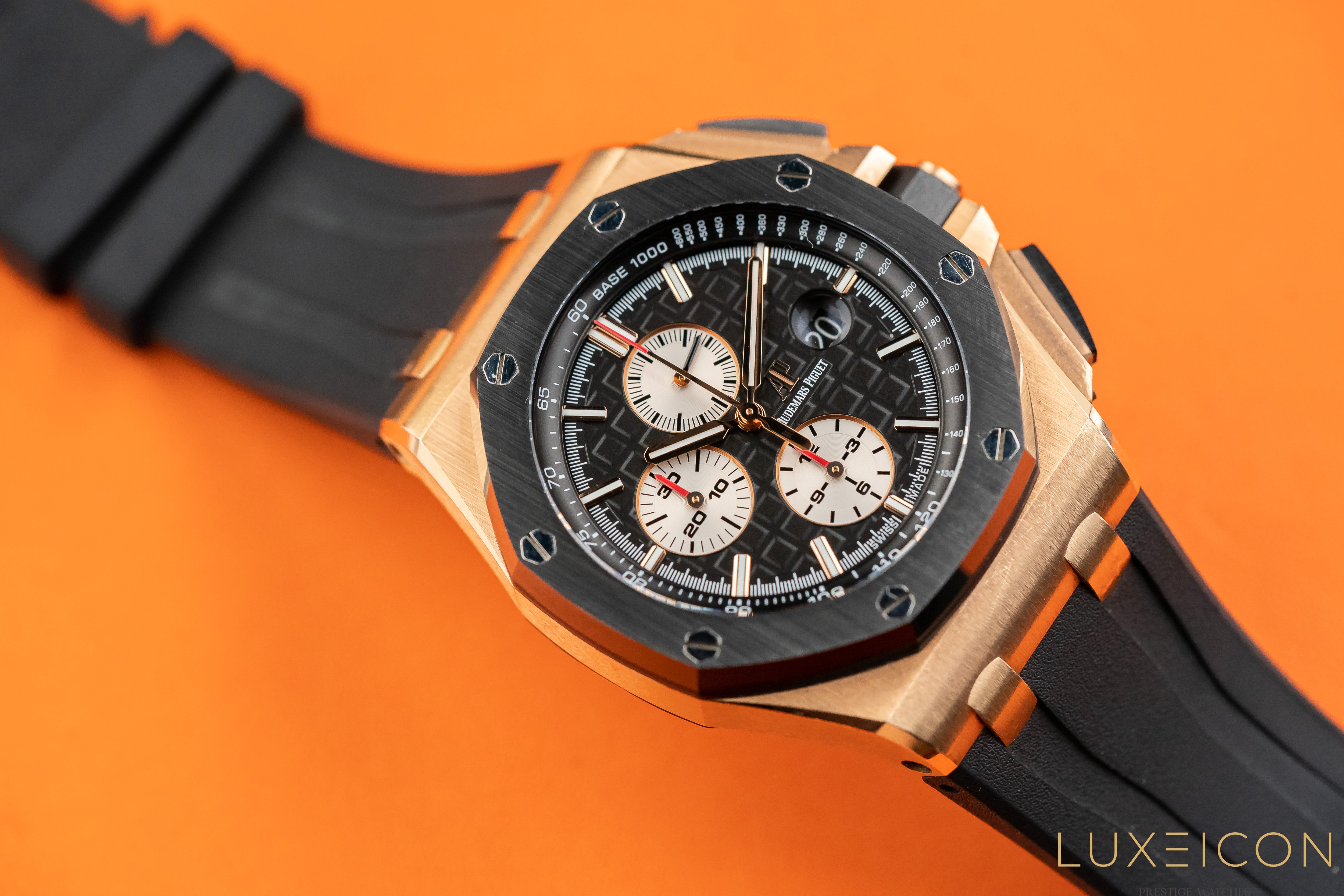 Audemars Piguet Royal Oak Offshore Chronograph 44mm Rose Gold Ceramic Bezel 26401RO