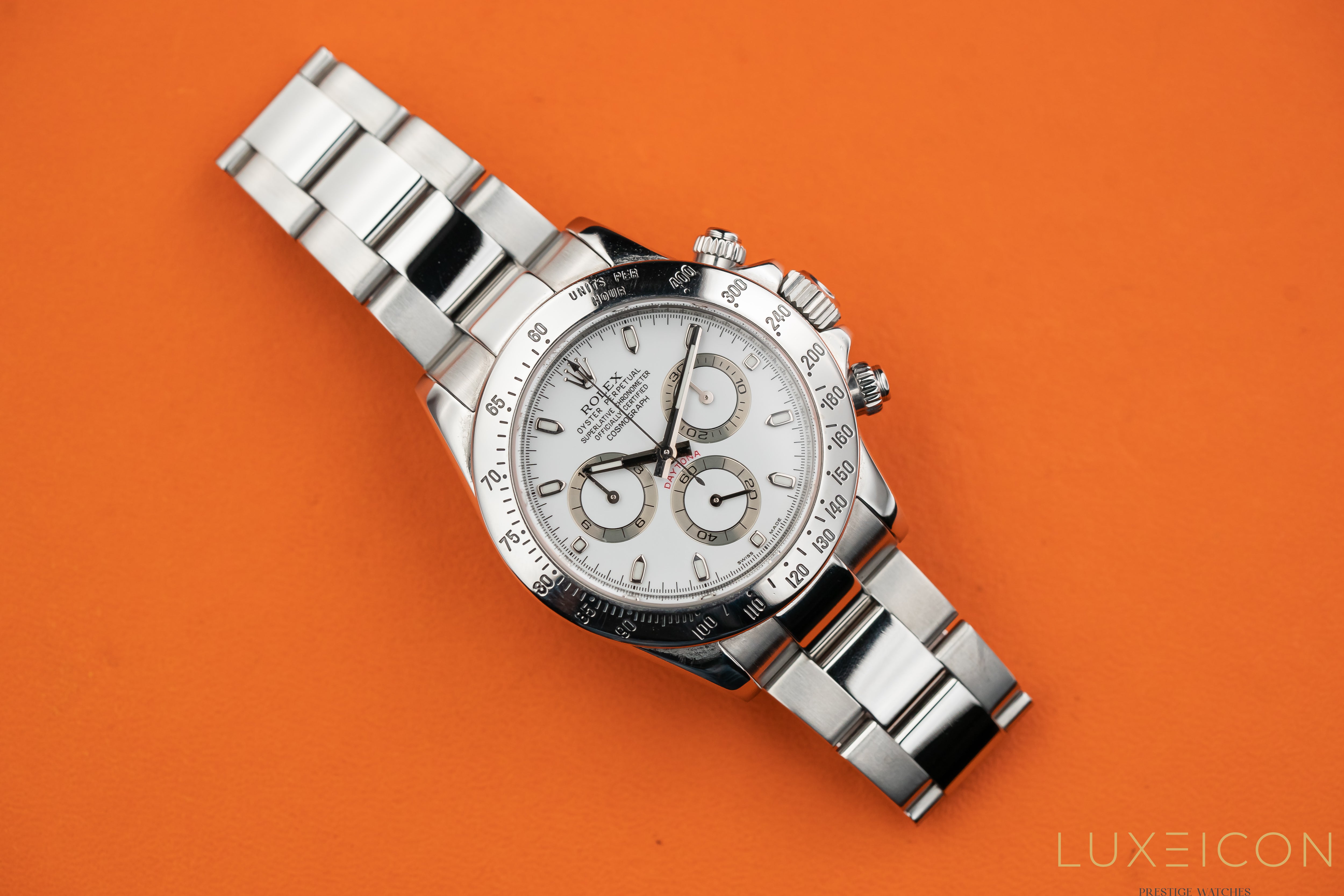 Rolex Cosmograph Daytona APH Error White Dial Steel Watch 116520