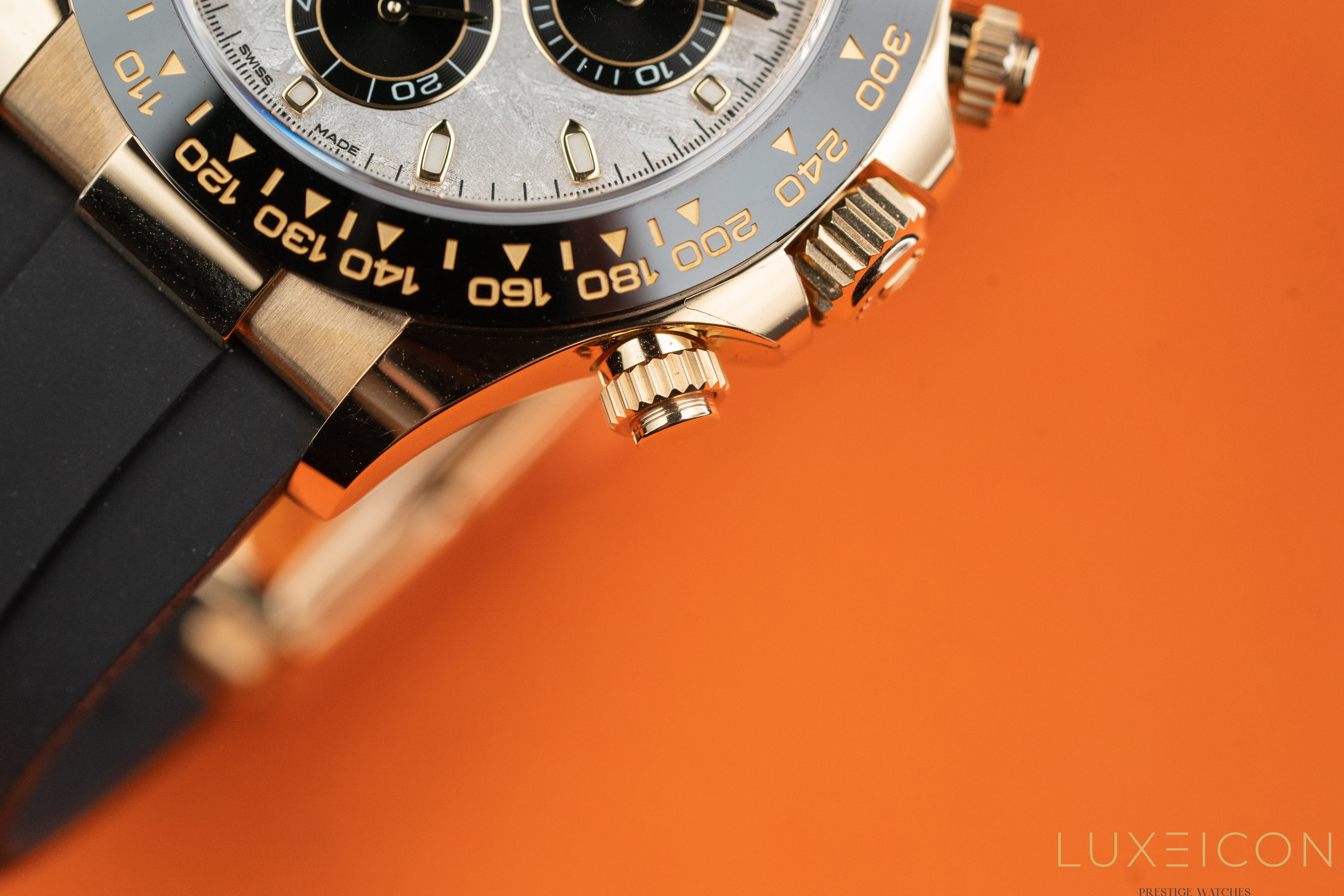 Rolex Cosmograph Daytona 116518LN 40mm Meteorite Dial Yellow Gold Oysterflex