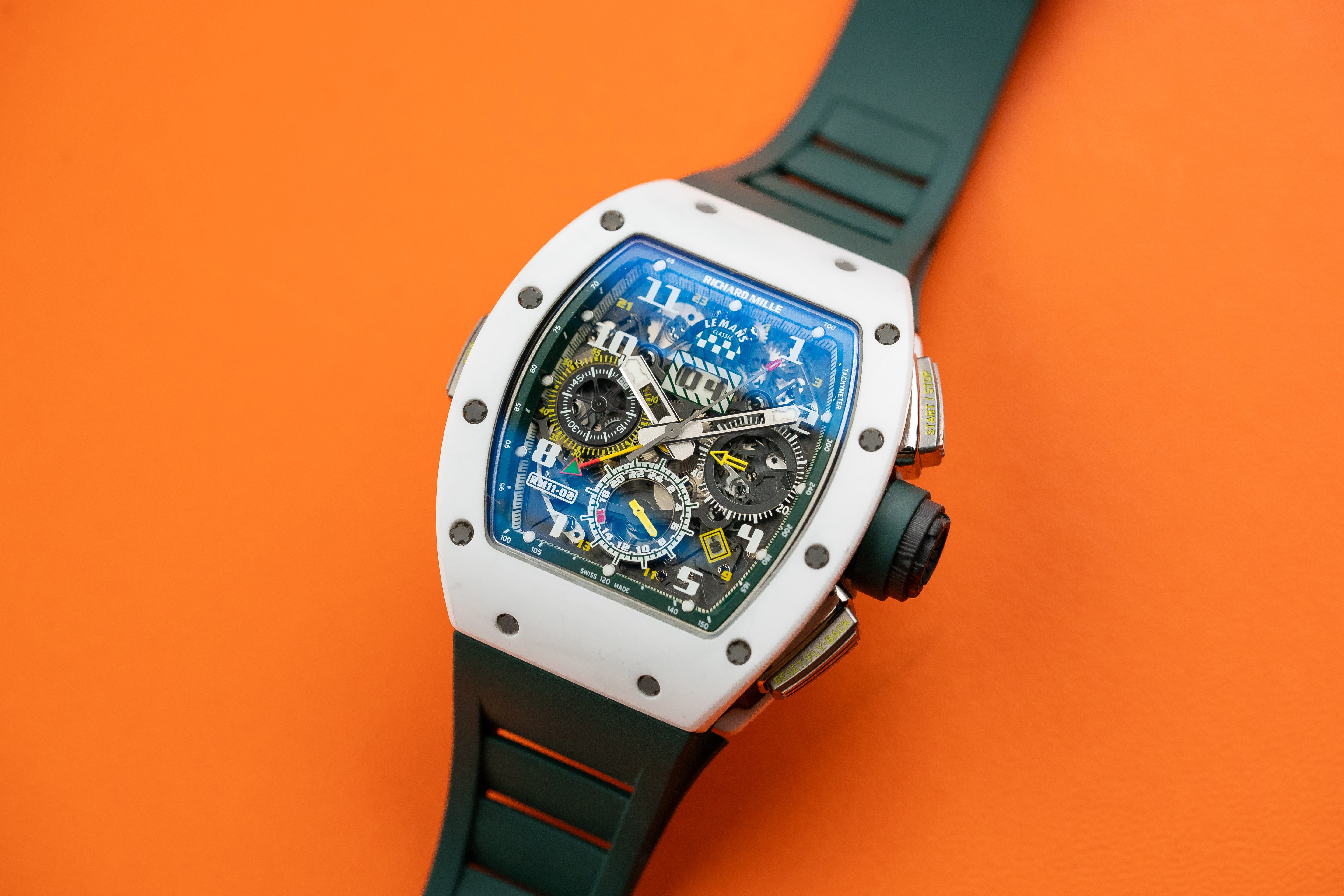 Richard Mille RM11-02 Le Mans Classic white Ceramic Skeleton Dial 2018