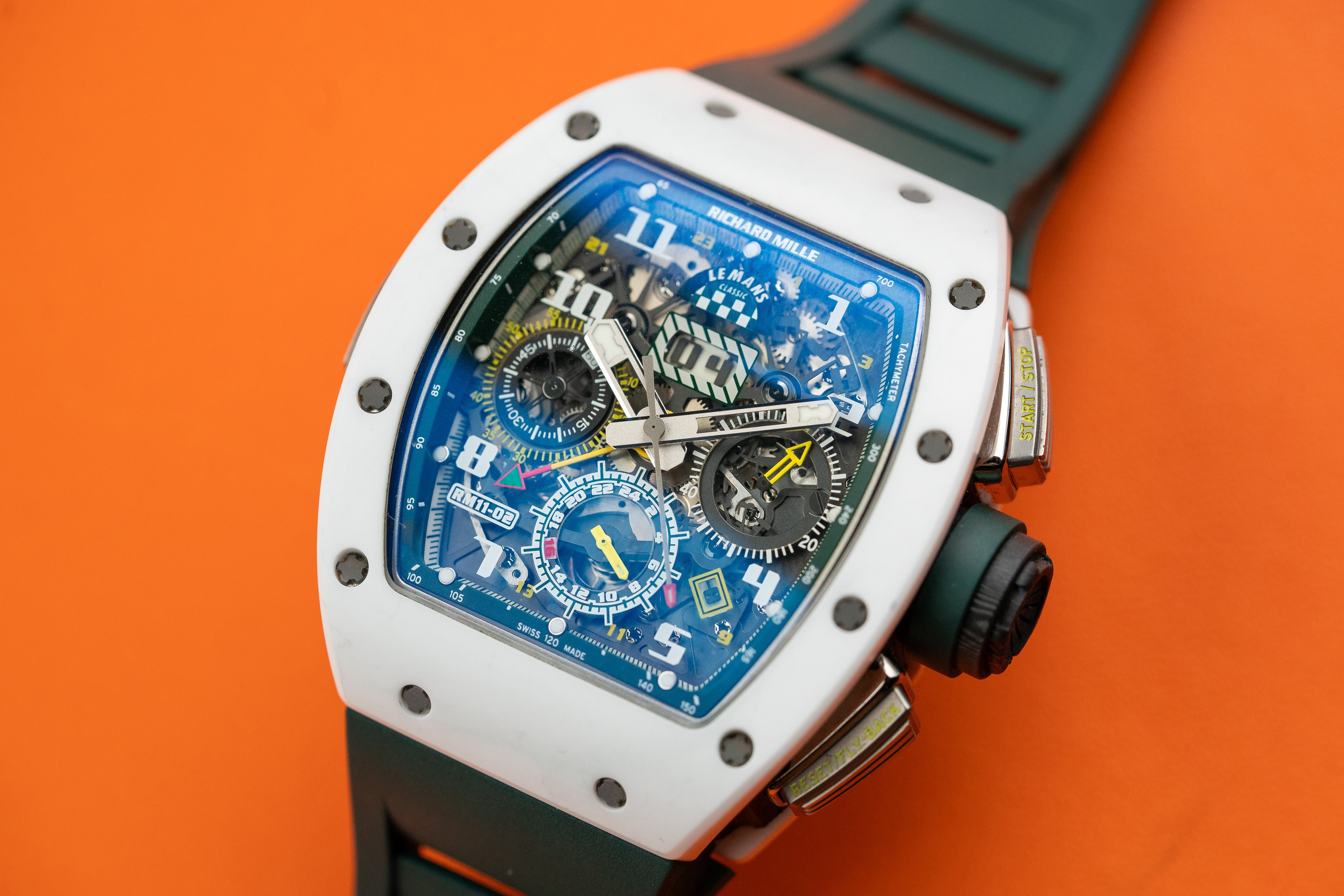 Richard Mille RM11-02 Le Mans Classic white Ceramic Skeleton Dial 2018