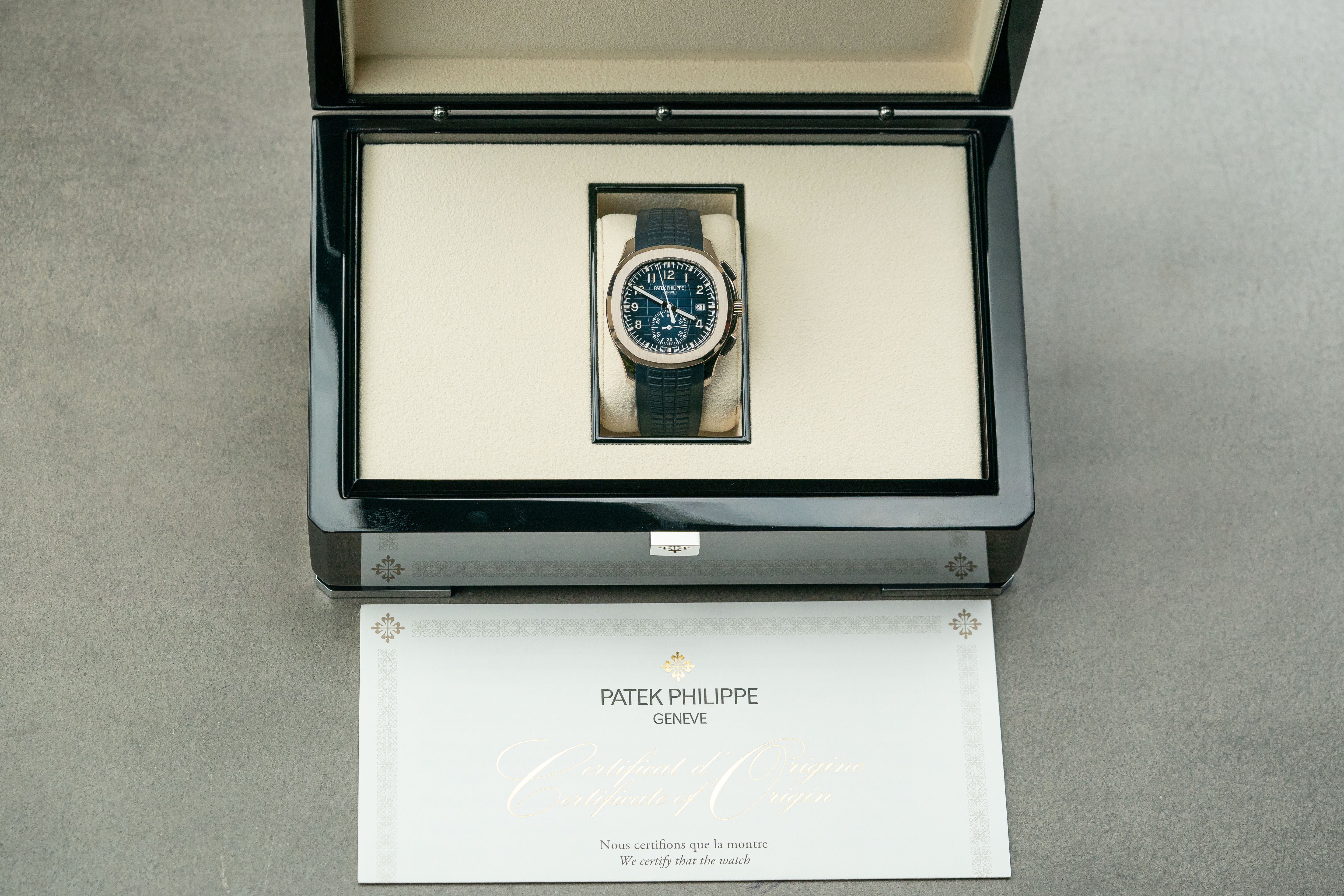 Patek Philippe Aquanaut Flyback Chronograph 5968G-001 18K White Gold Blue Arabic Dial 42 mm