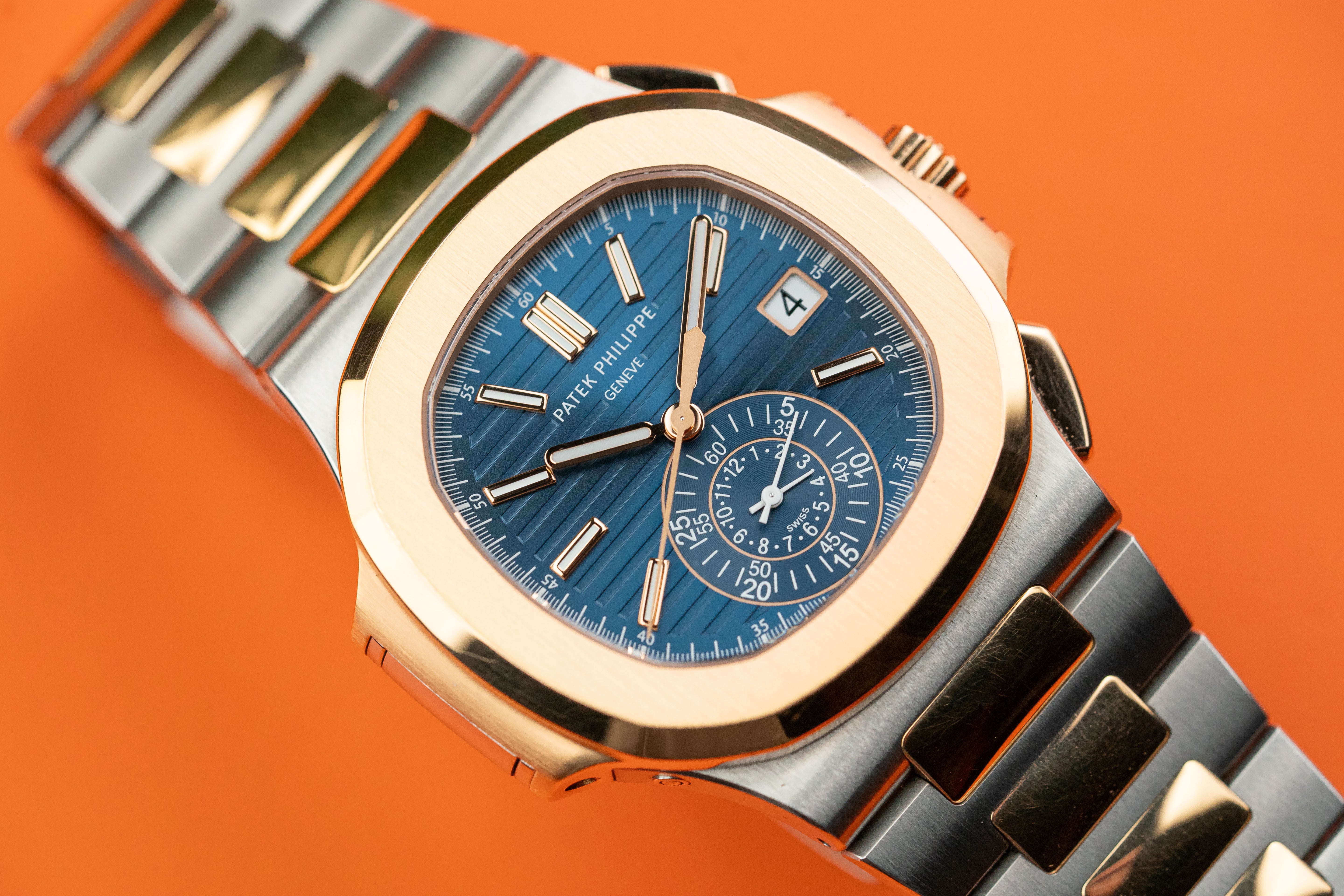 Patek Philippe Nautilus 5980/1AR-001 Steel &amp; Rose Gold Blue Dial