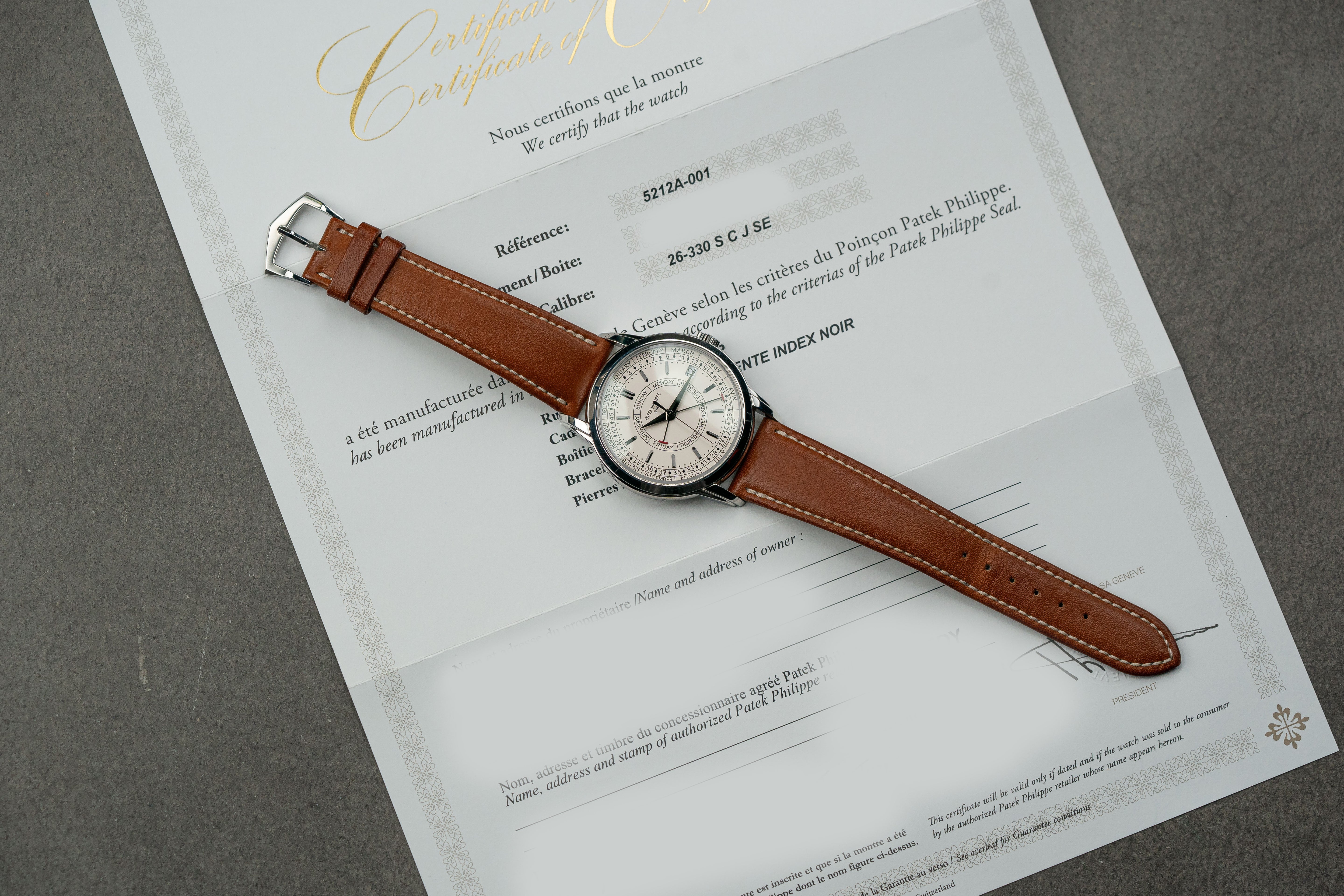 Patek Philippe Calatrava Weekly Calendar 40mm Steel Silver Opaline Dial Leather Strap 5212A-001