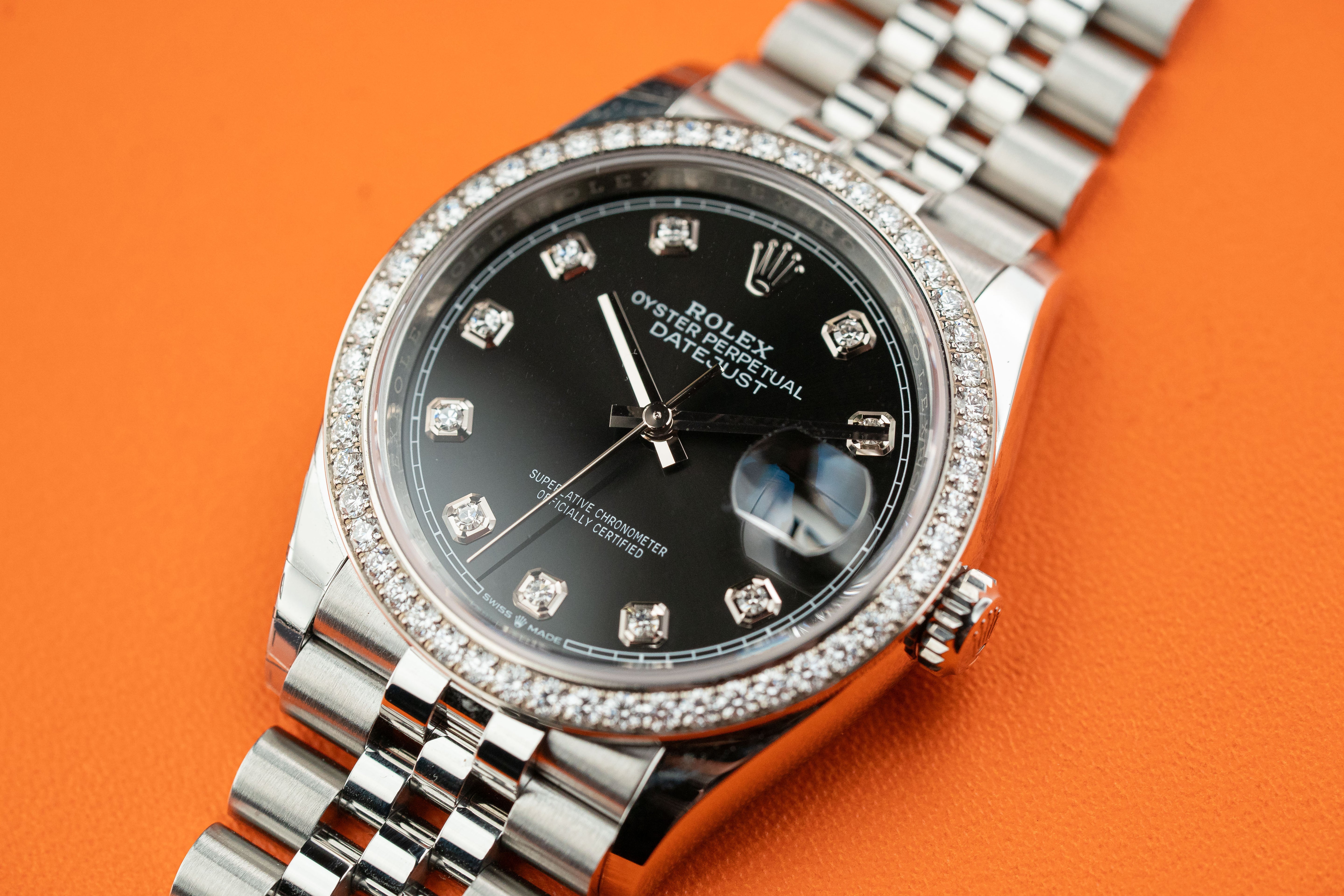 Rolex Datejust 36mm 126284RBR Jubilee Diamond Bezel Black Diamond 2023