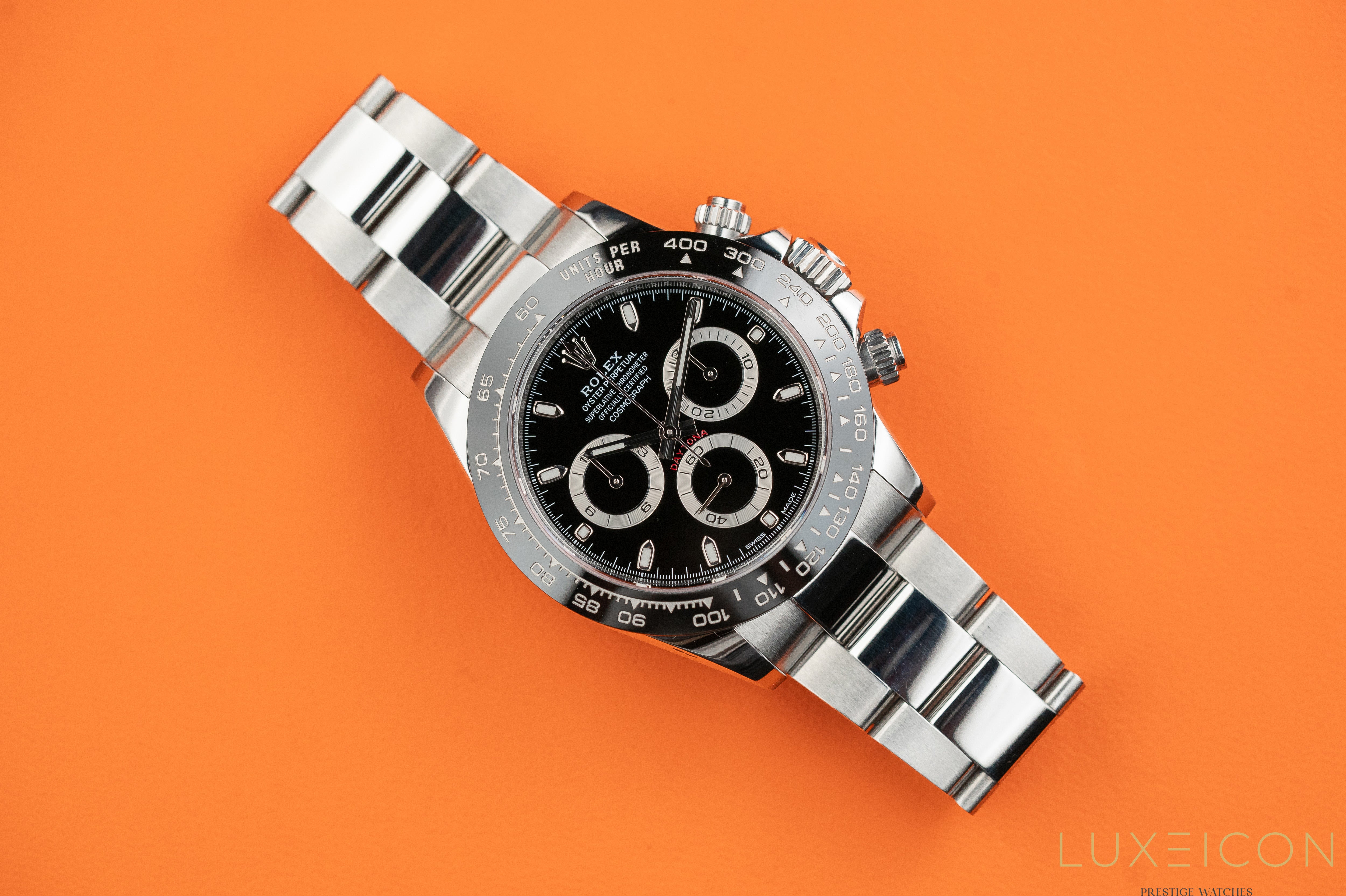 Rolex Cosmograph Daytona Stainless Steel Ceramic Bezel black Dial 116500 2019