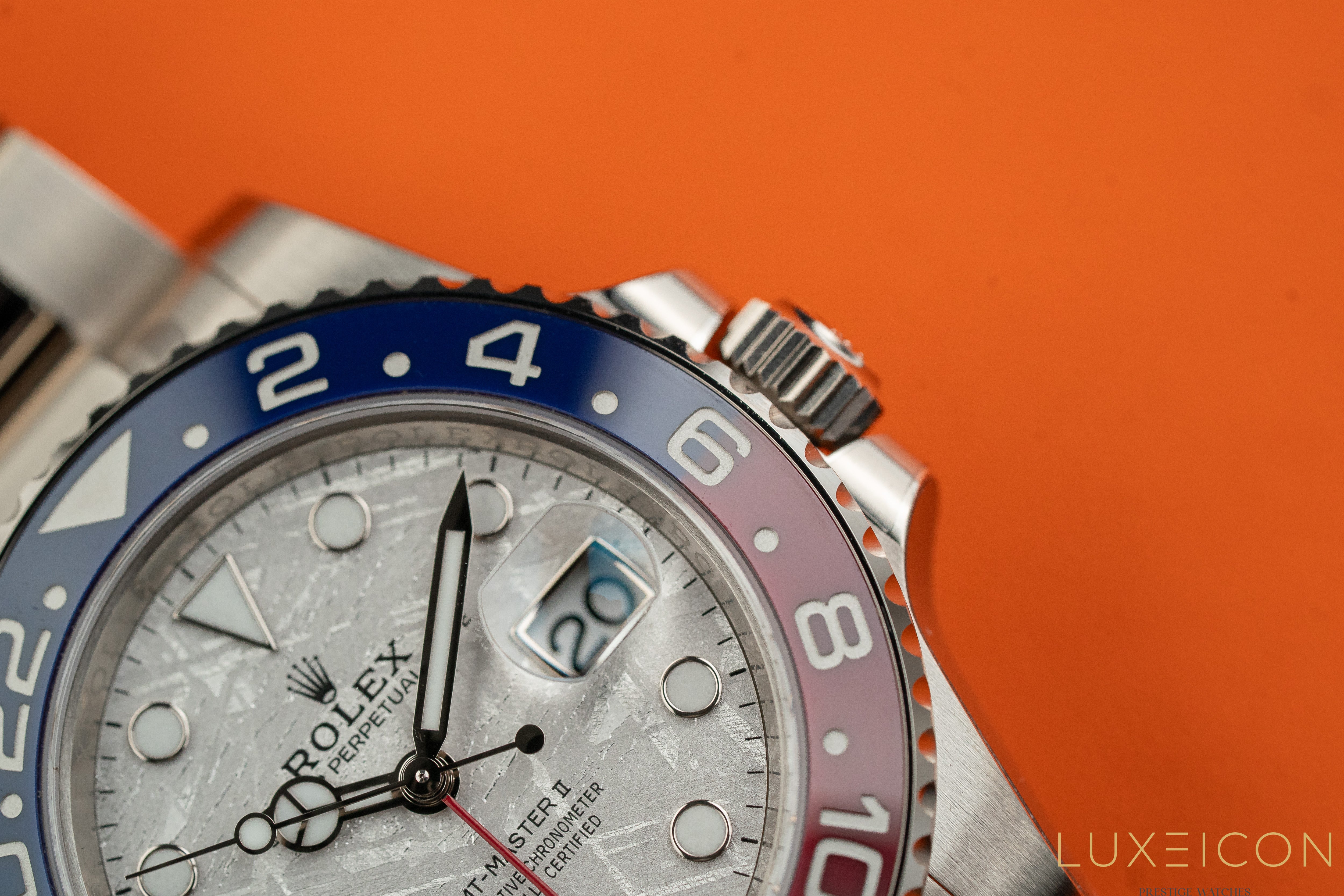 Rolex GMT-Master II White Gold Pepsi Meteorite Dial 126719BLRO