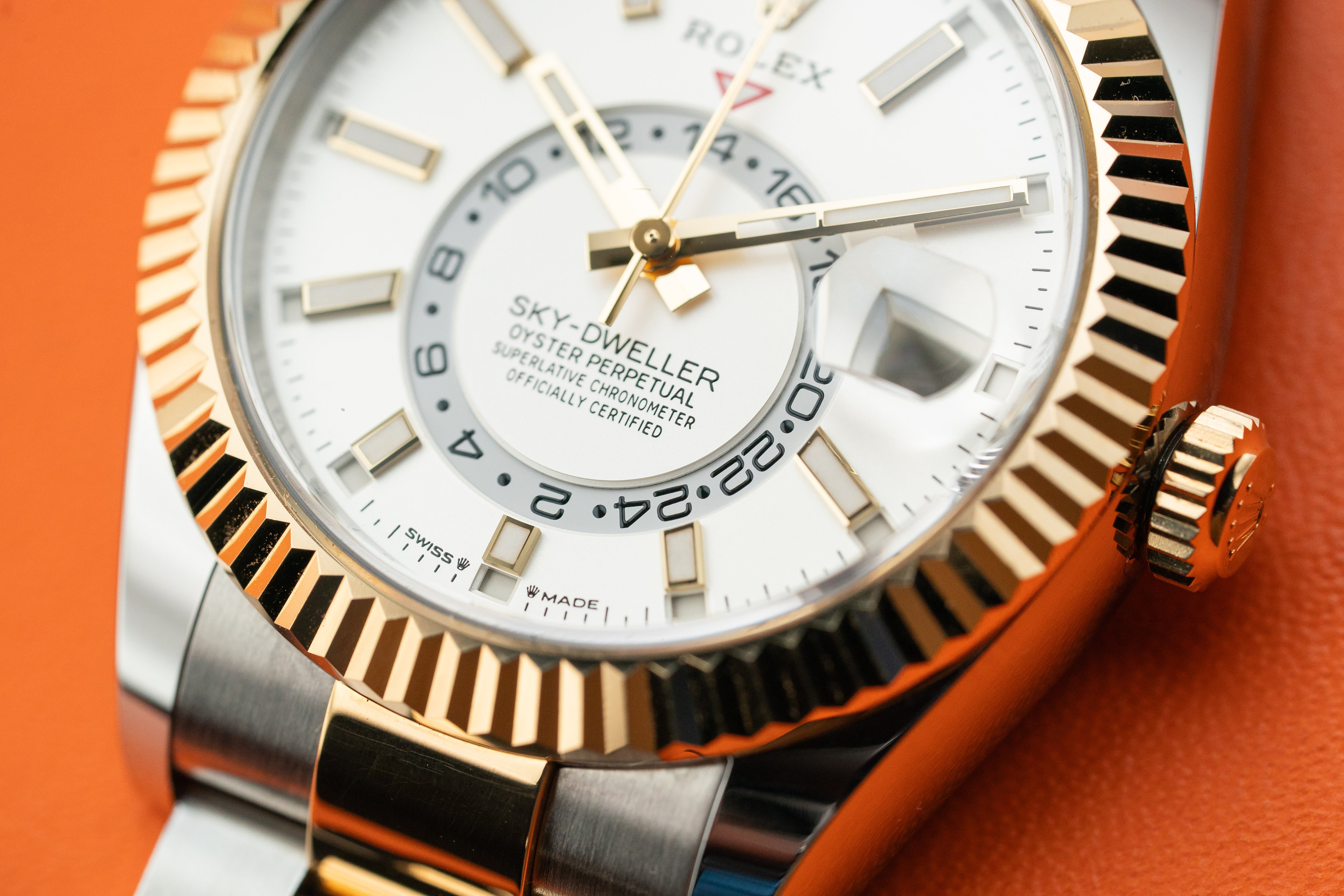 Rolex Sky-Dweller Yellow Gold Two Tone White Oyster 336933