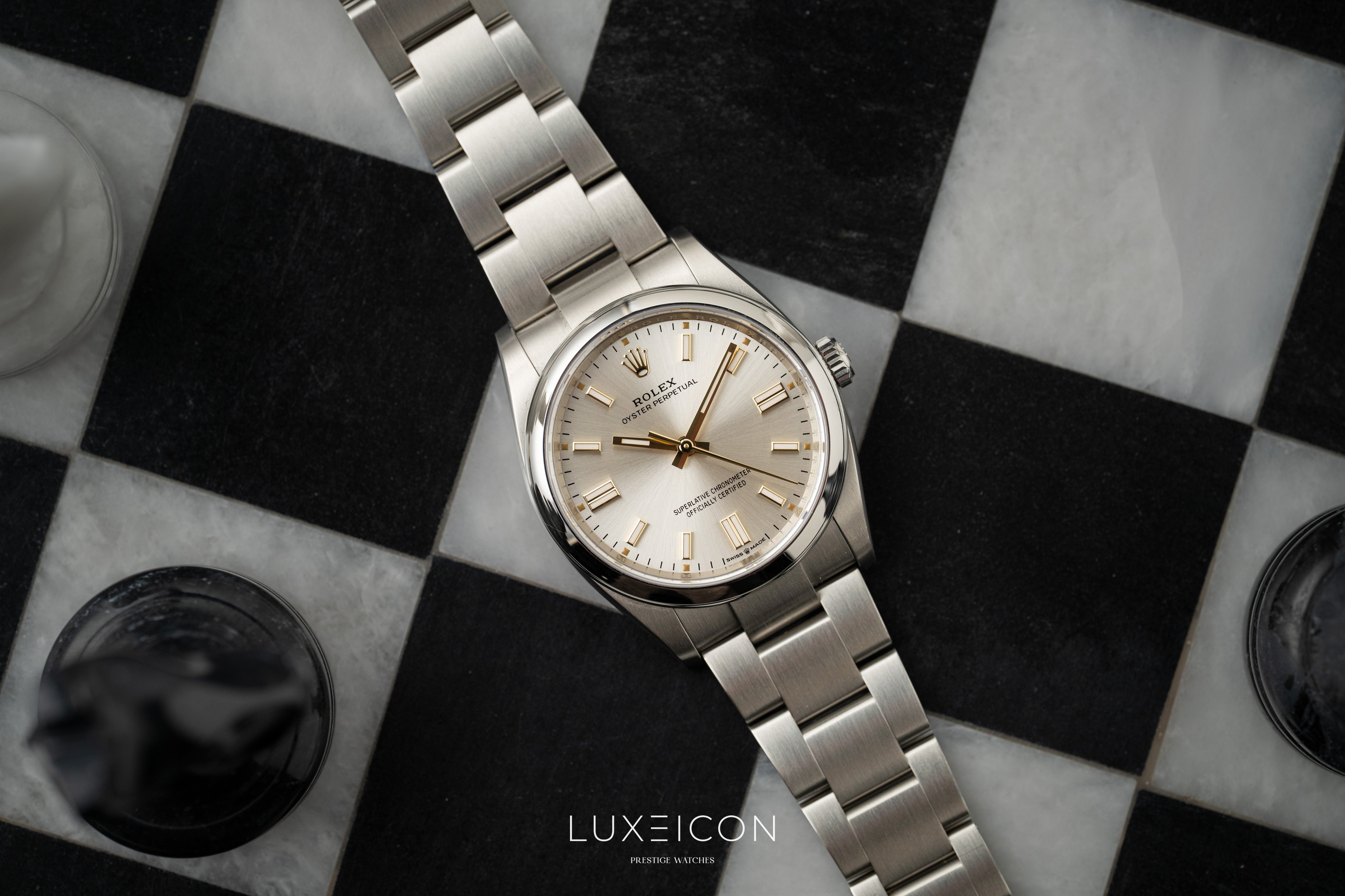 Rolex Oyster Perpetual 36 36mm Stainless Steel Smooth Bezel Silver Index Dial 126000 2024