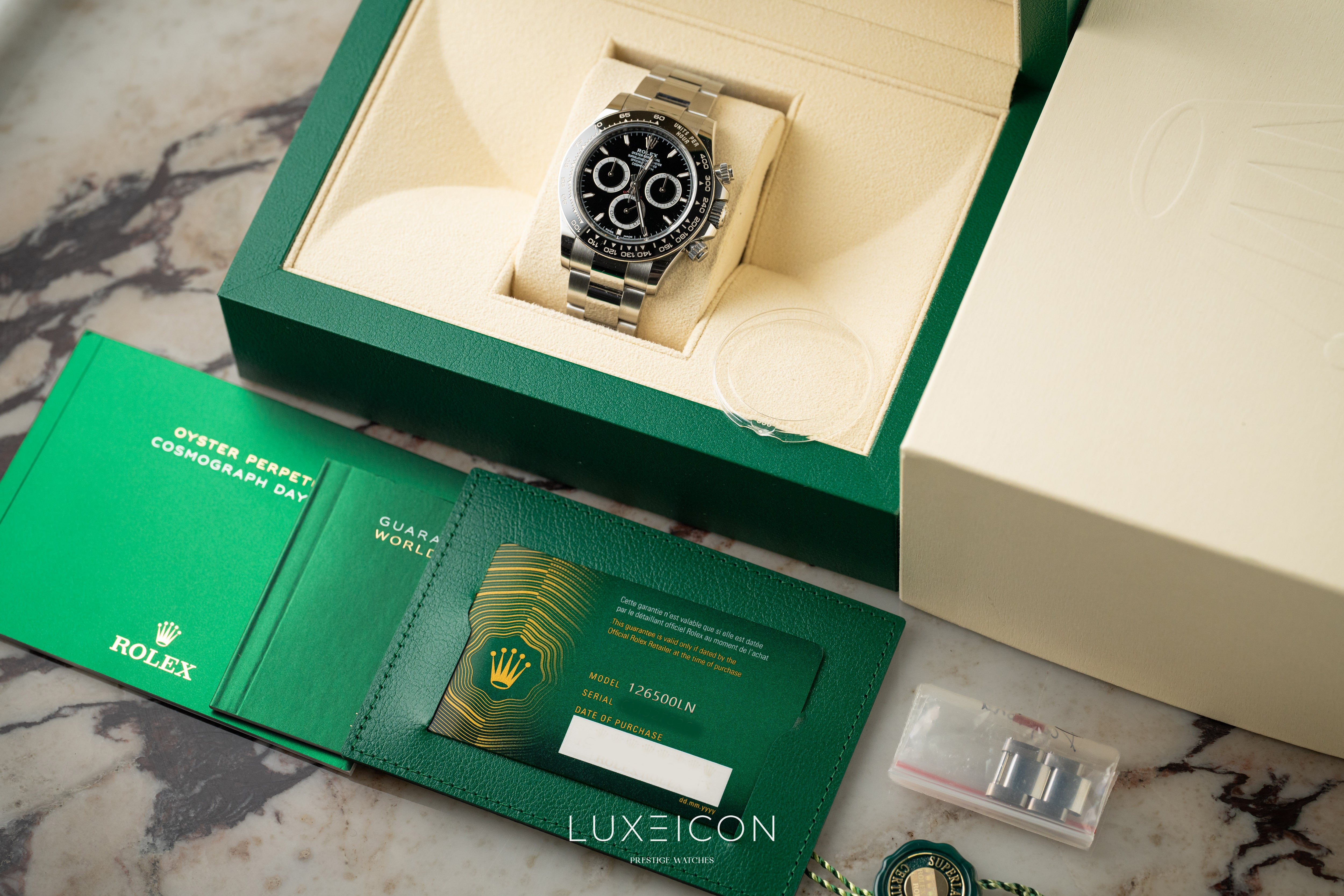 Rolex Daytona Cosmograph Black Dial Ceramic Bezel Godzilla 40mm 126500LN