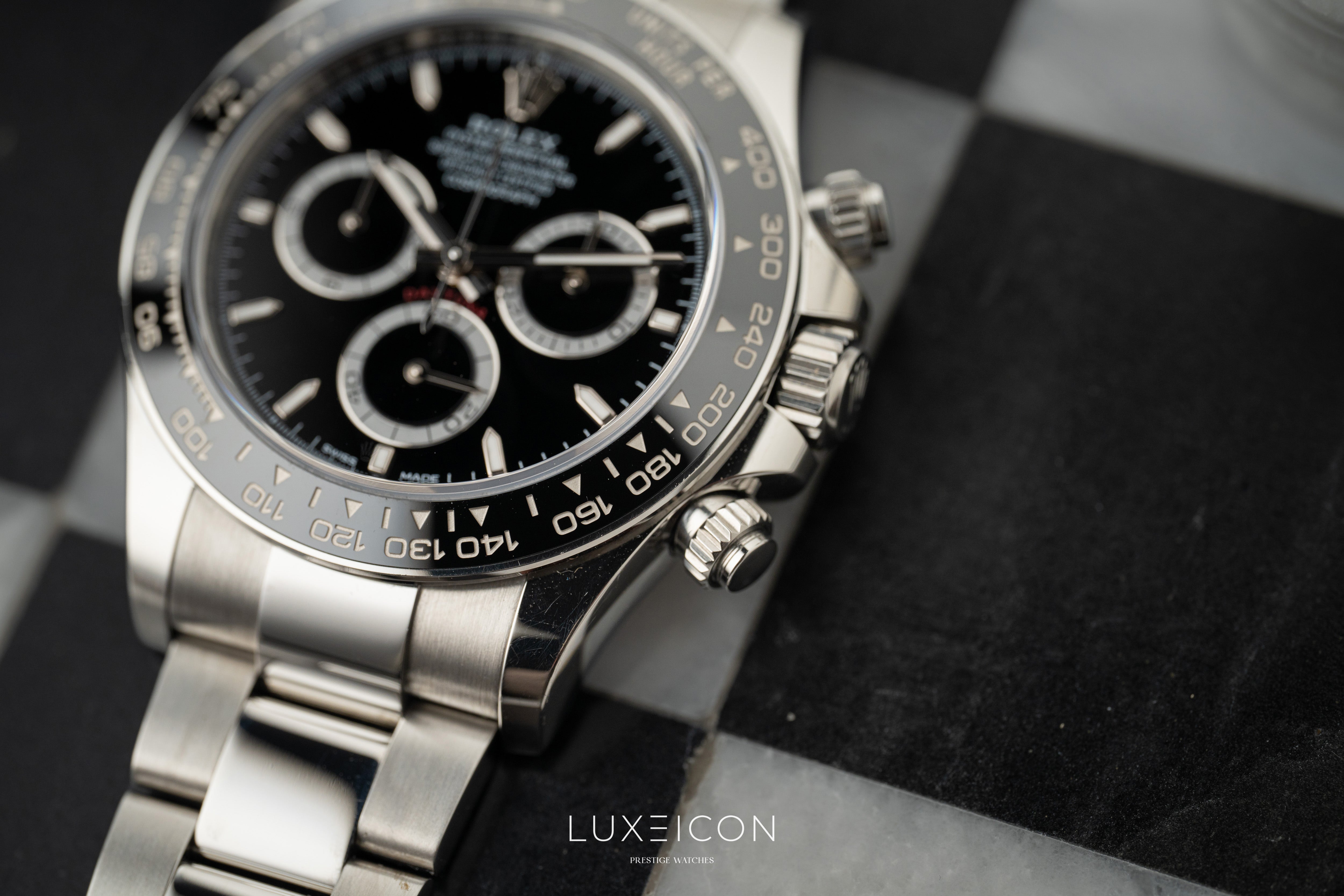 Rolex Daytona Cosmograph Black Dial Ceramic Bezel Godzilla 40mm 126500LN