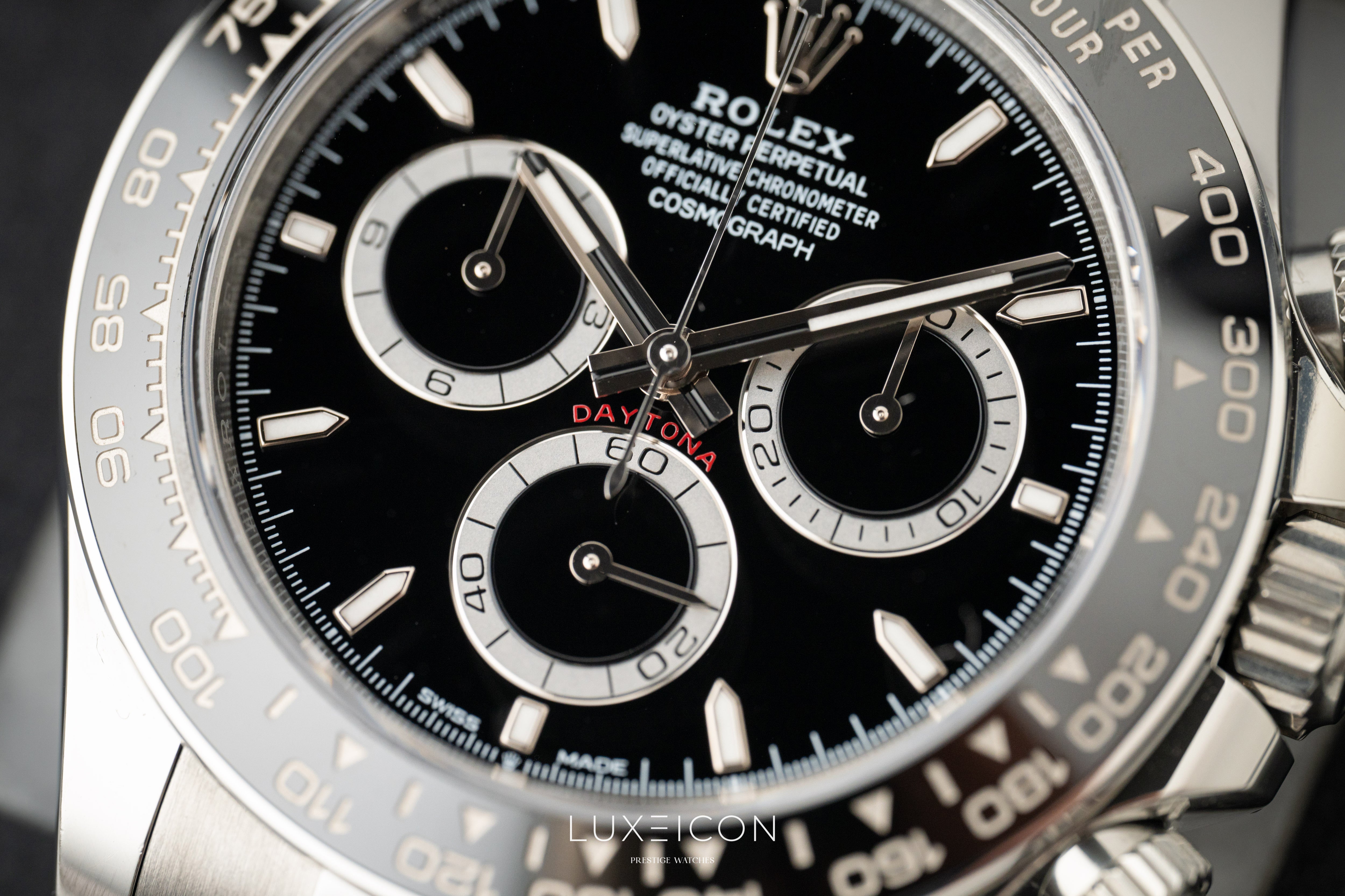 Rolex Daytona Cosmograph Black Dial Ceramic Bezel Godzilla 40mm 126500LN
