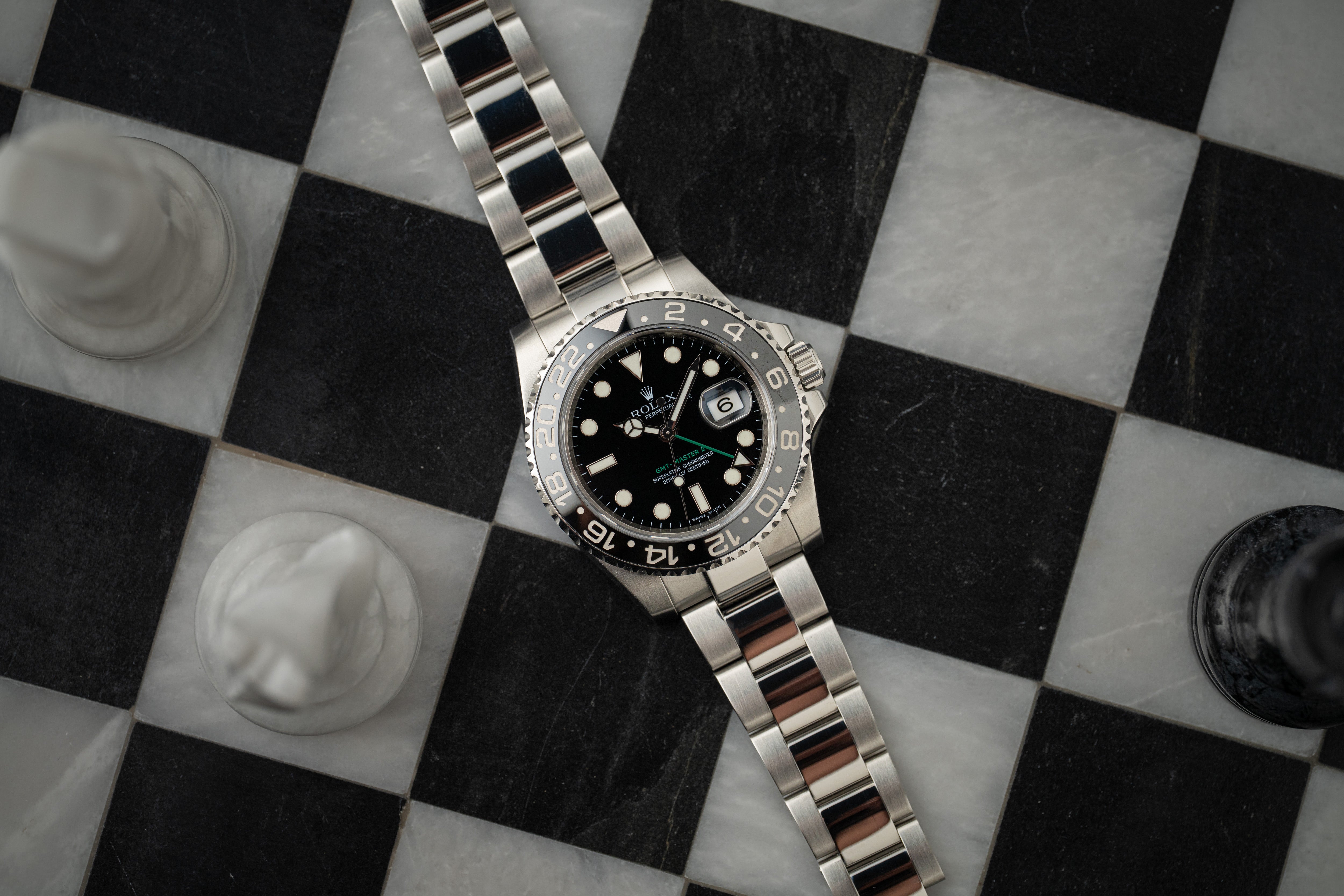 Rolex GMT-Master II 40mm Black Ceramic Date Stainless Green arrow 116710LN