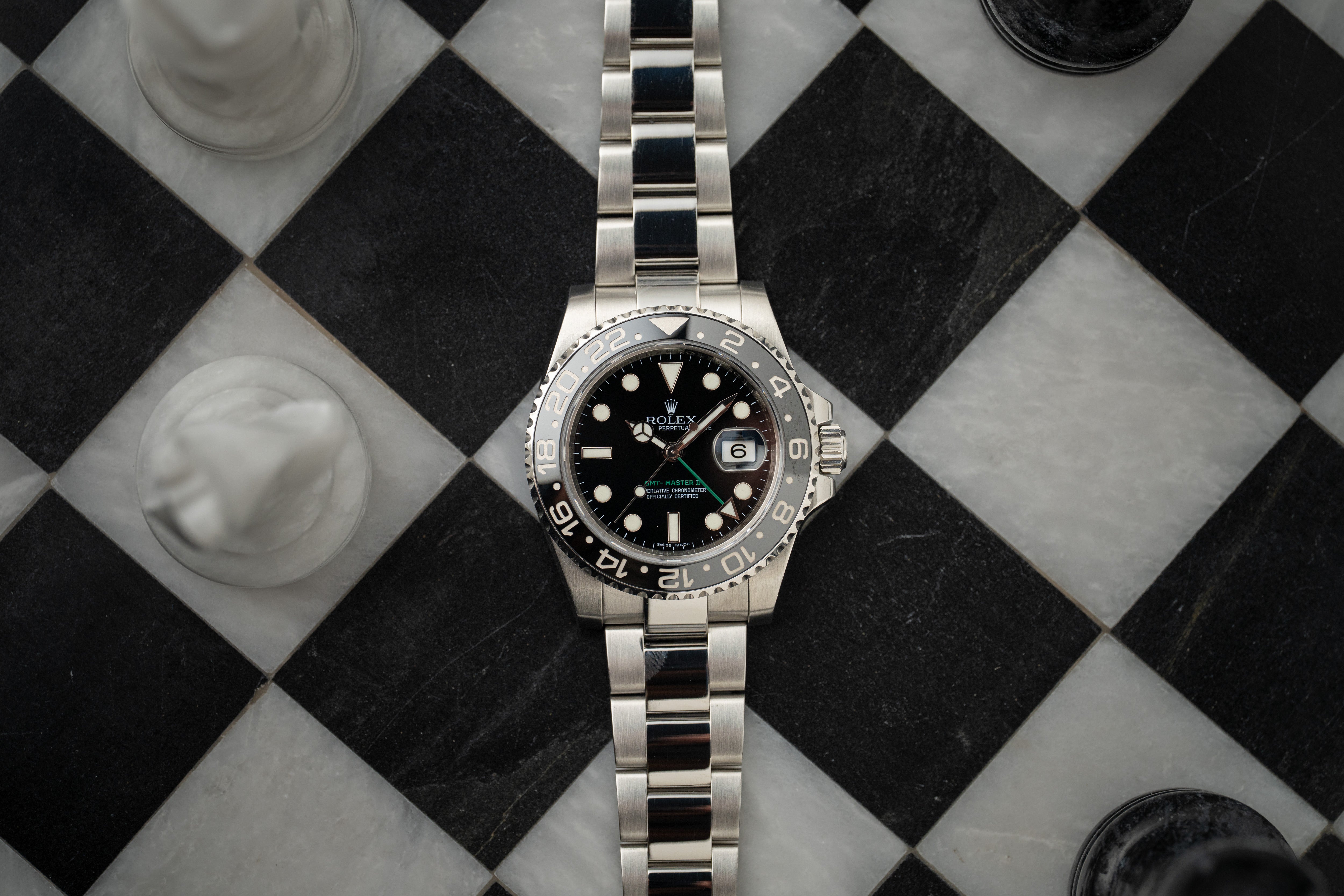 Rolex GMT-Master II 40mm Black Ceramic Date Stainless Green arrow 116710LN
