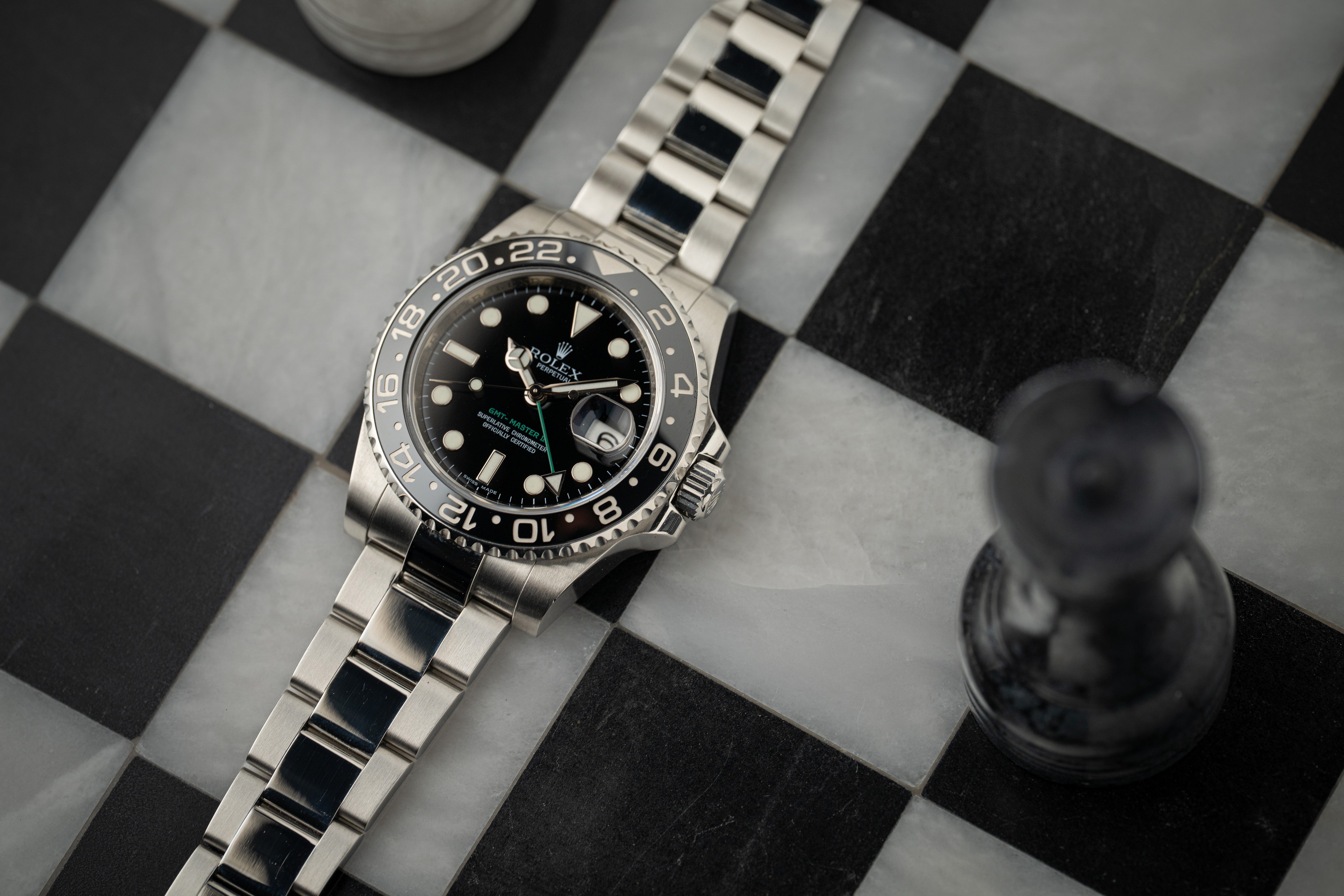 Rolex GMT-Master II 40mm Black Ceramic Date Stainless Green arrow 116710LN