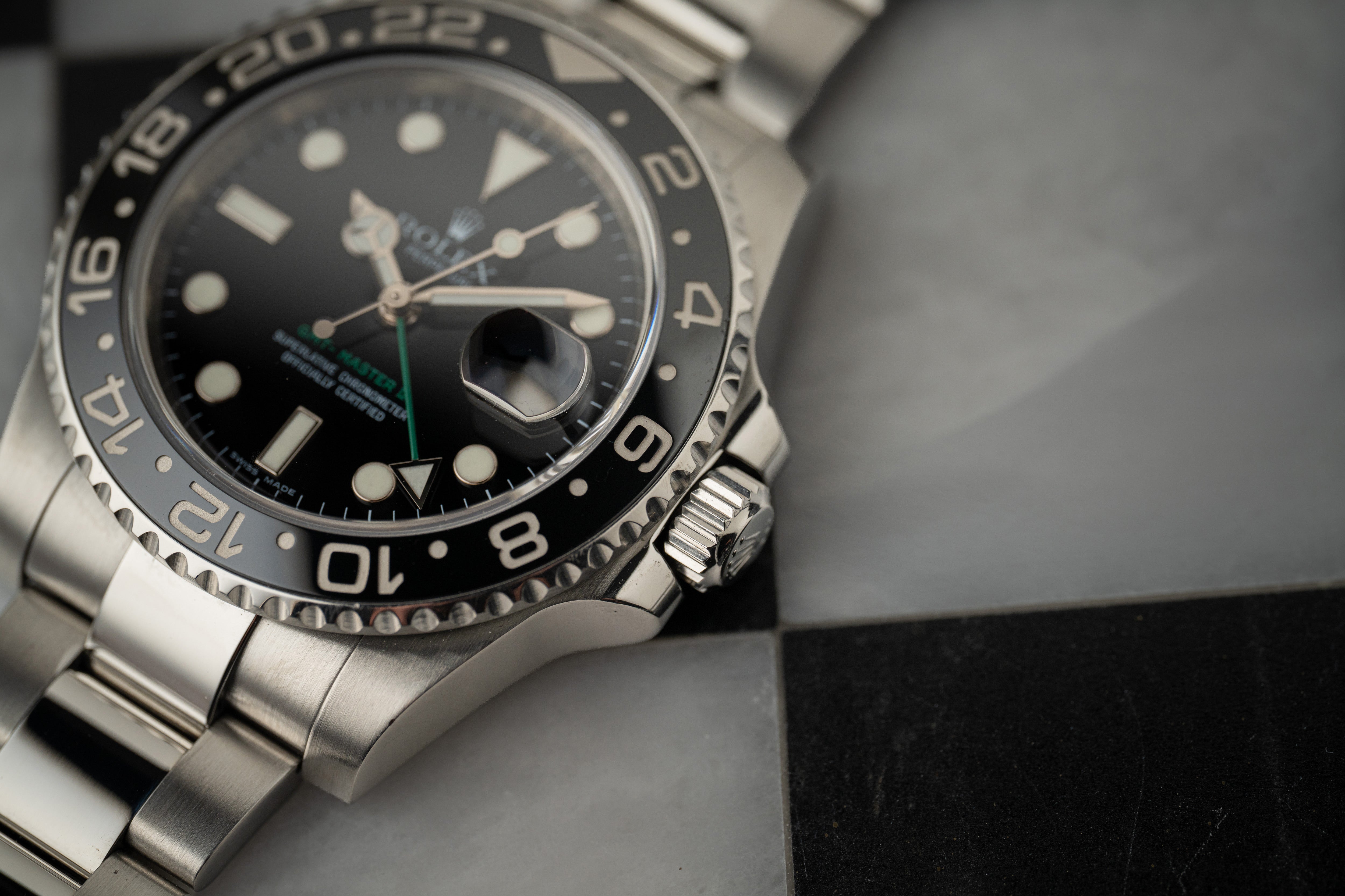 Rolex GMT-Master II 40mm Black Ceramic Date Stainless Green arrow 116710LN