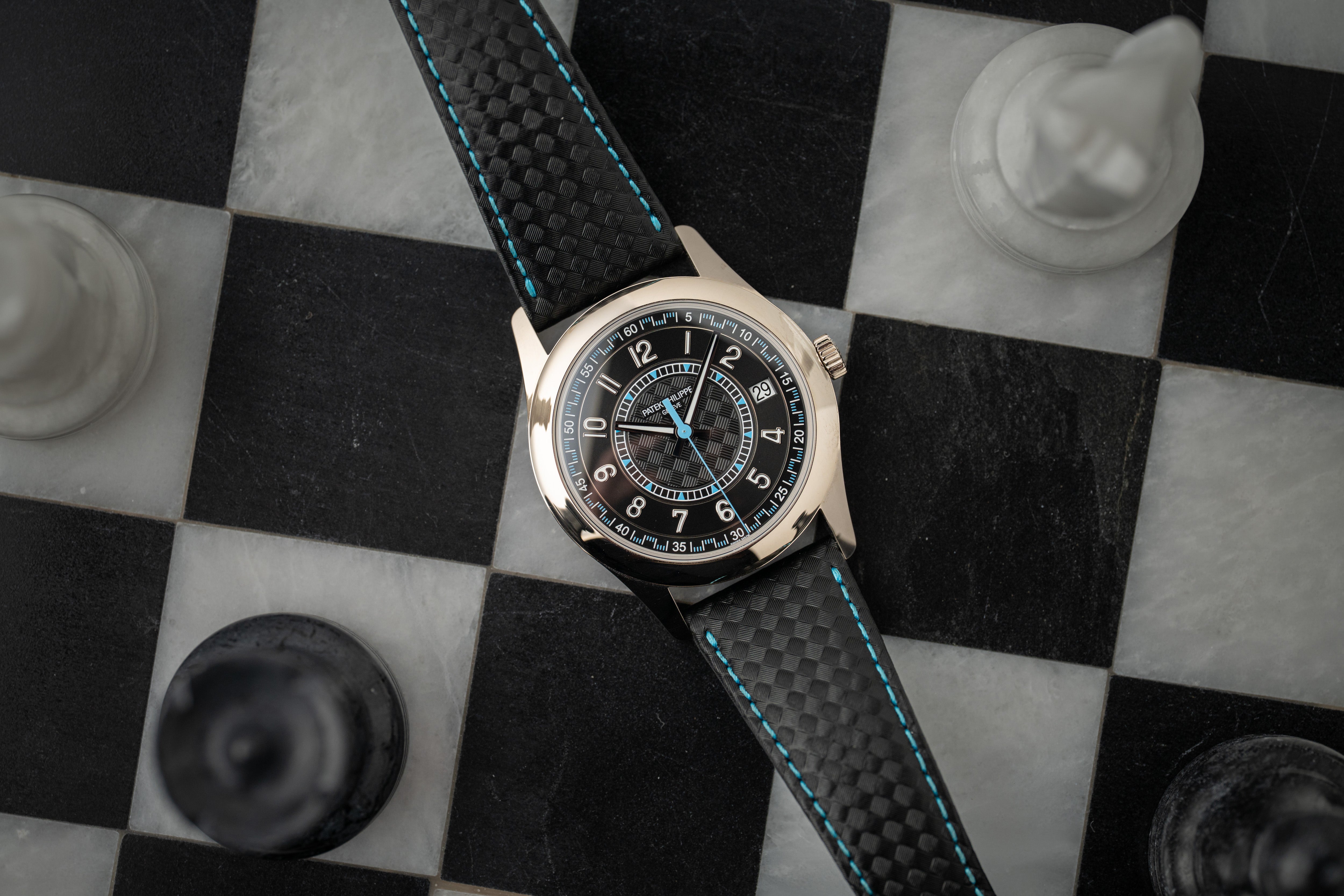 Patek Philippe Calatrava 6007G-011 40mm White Gold Black Tiffany Blue