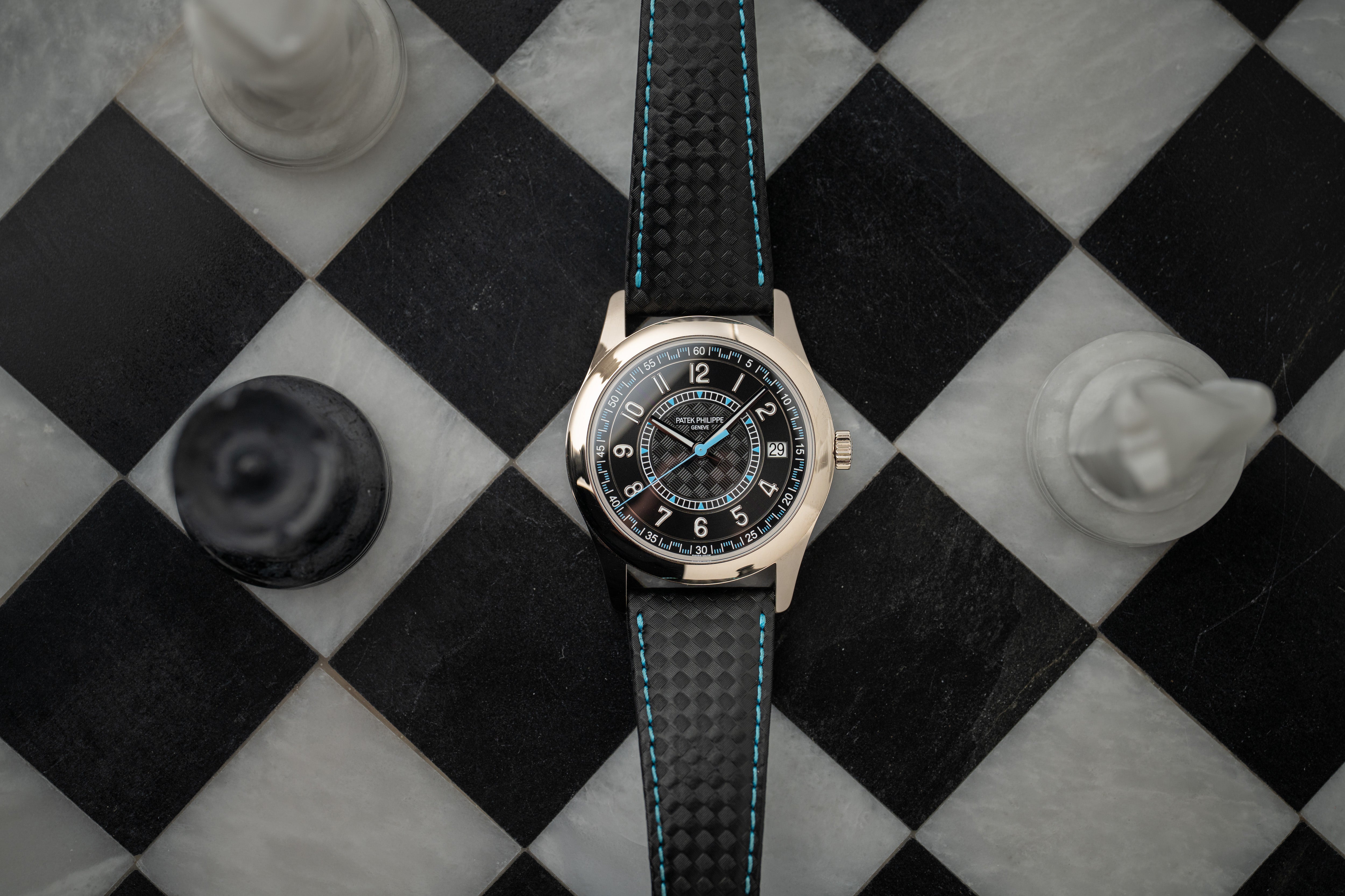 Patek Philippe Calatrava 6007G-011 40mm White Gold Black Tiffany Blue