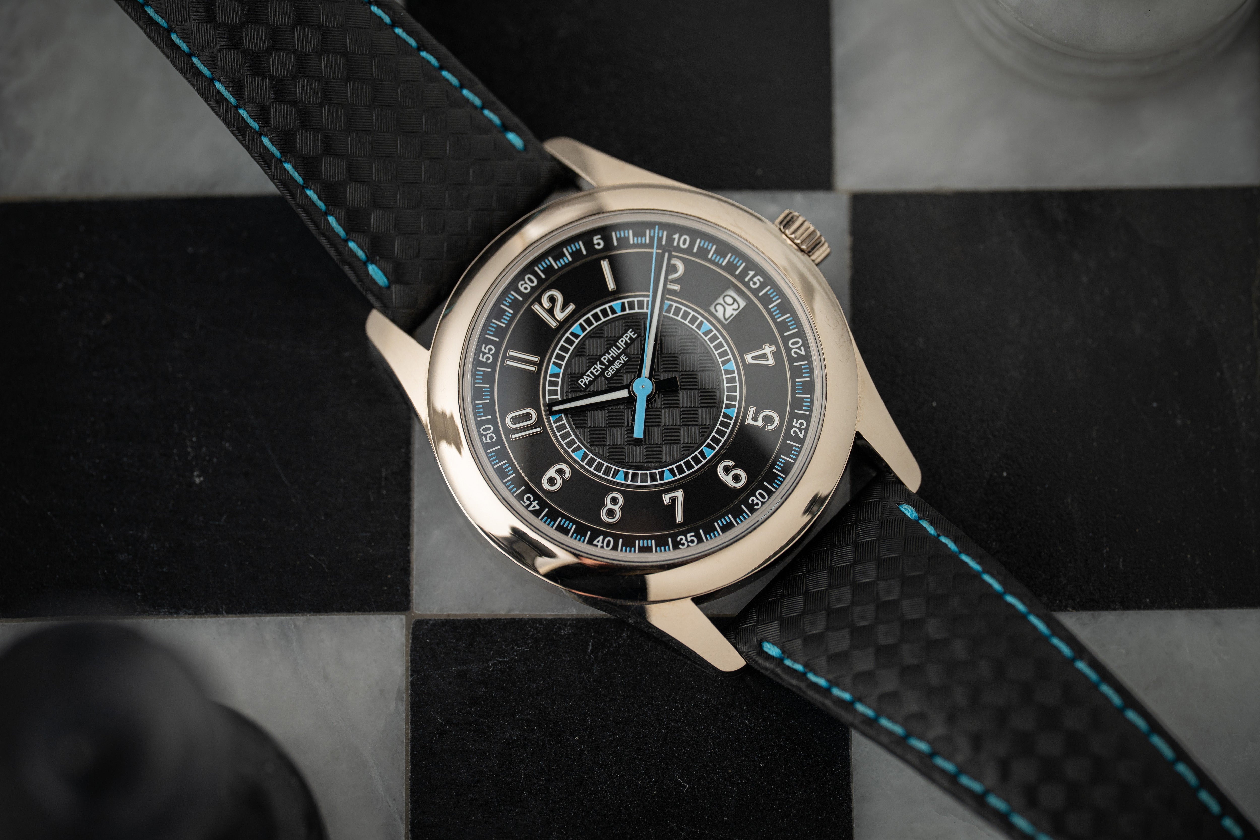 Patek Philippe Calatrava 6007G-011 40mm White Gold Black Tiffany Blue