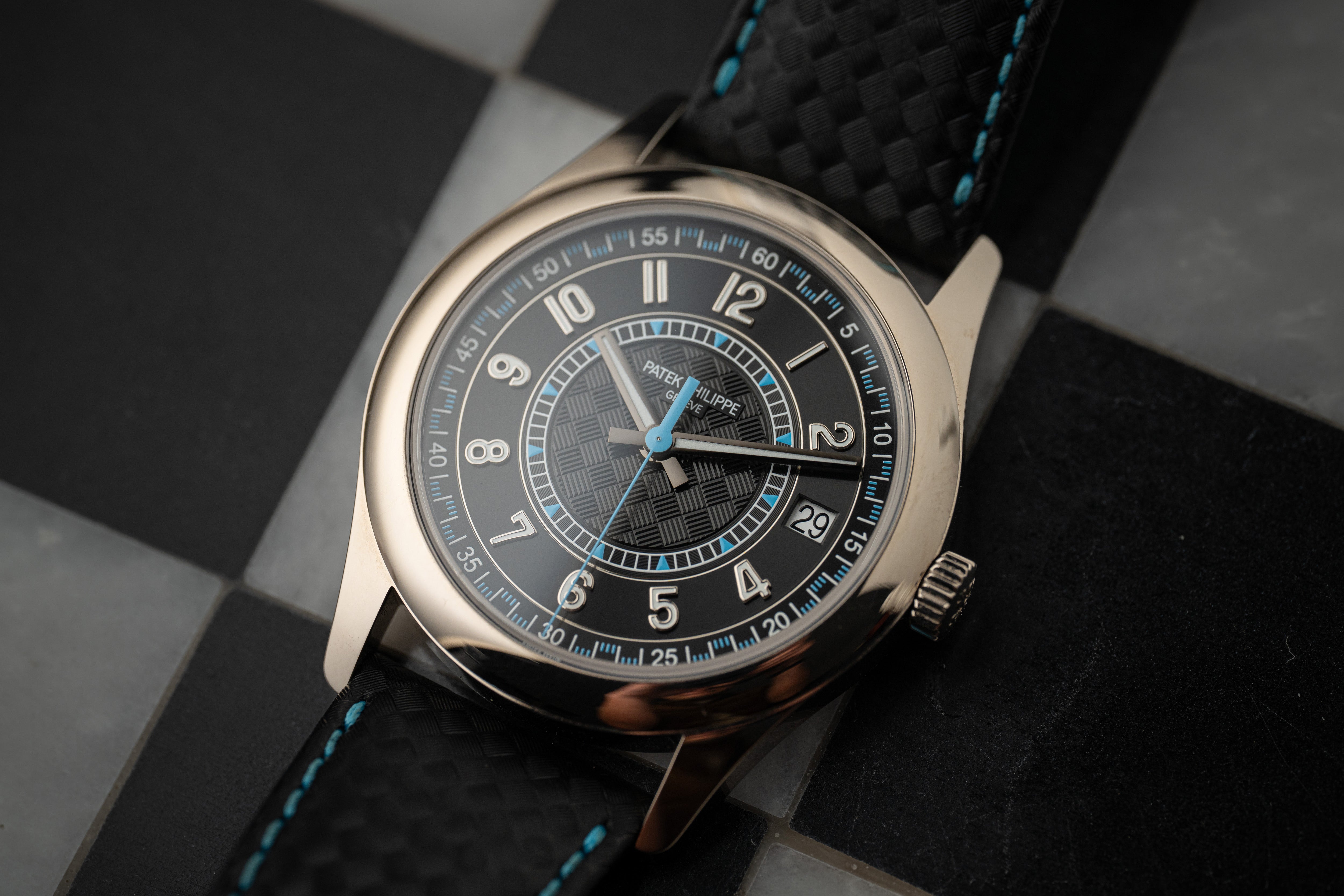 Patek Philippe Calatrava 6007G-011 40mm White Gold Black Tiffany Blue