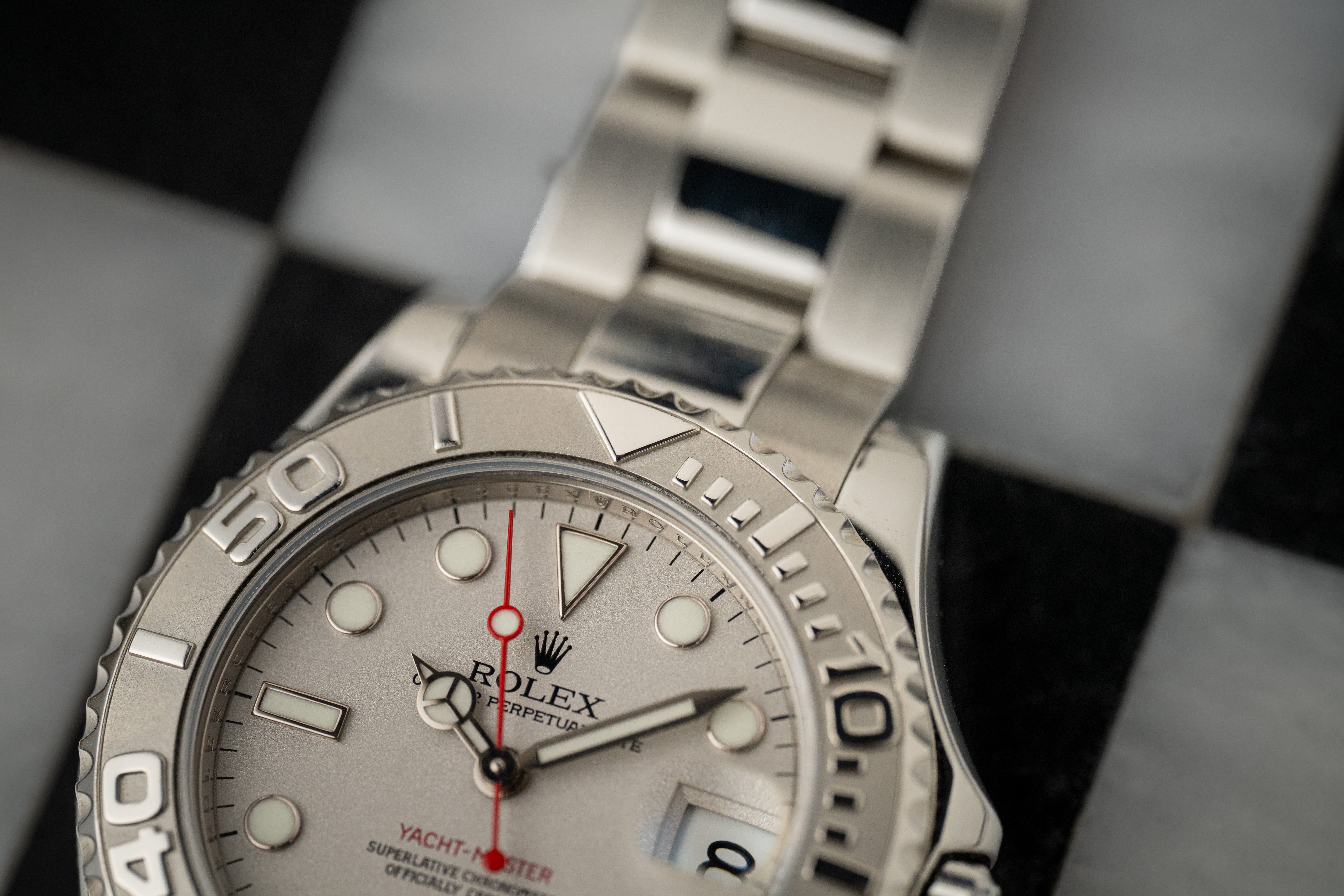 Rolex Yacht-Master 35mm Midsize Steel Platinum Watch 168622 2013