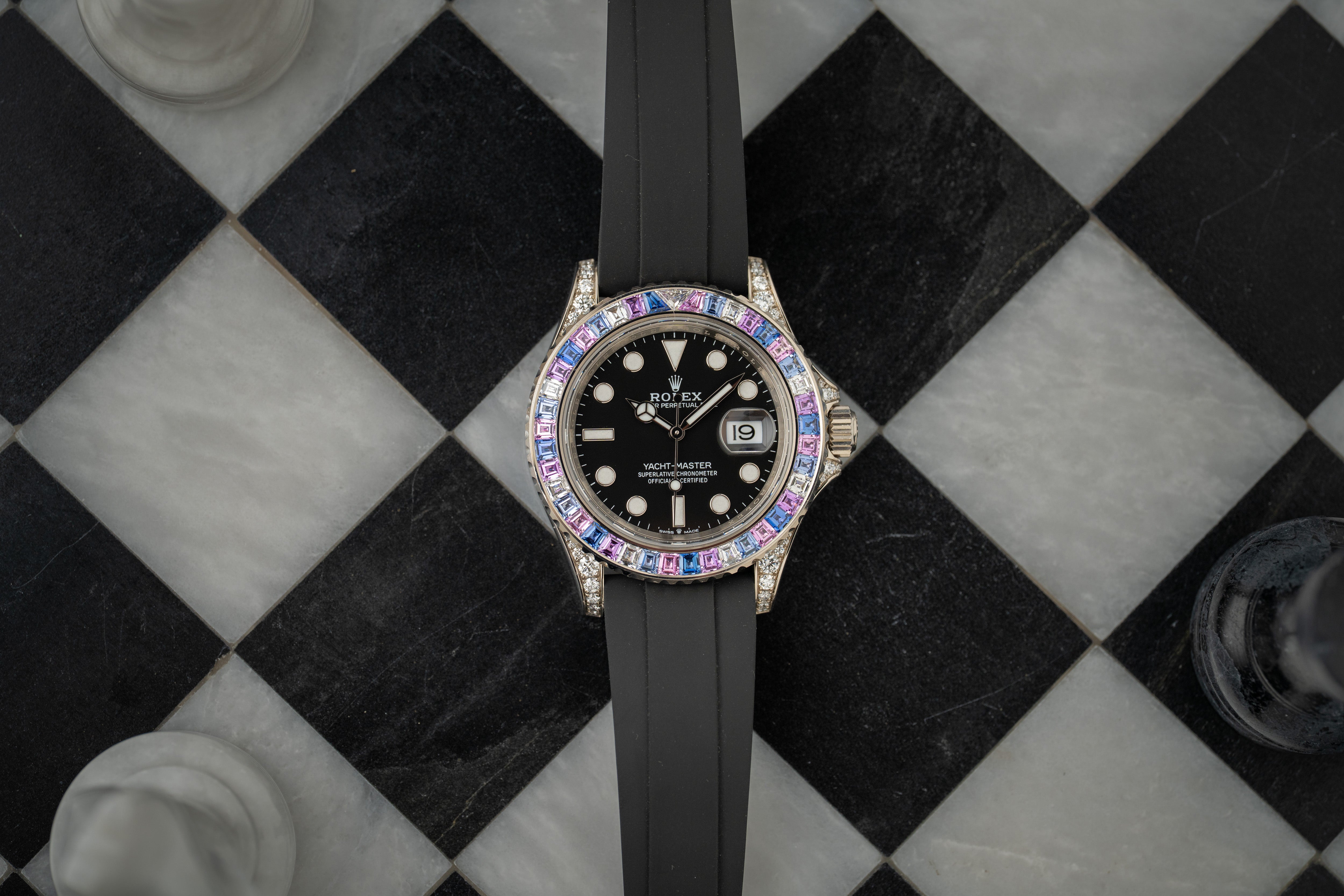 Rolex Yacht-Master Off-Catalog Special Edition Cotton Candy 126679SABR White Gold