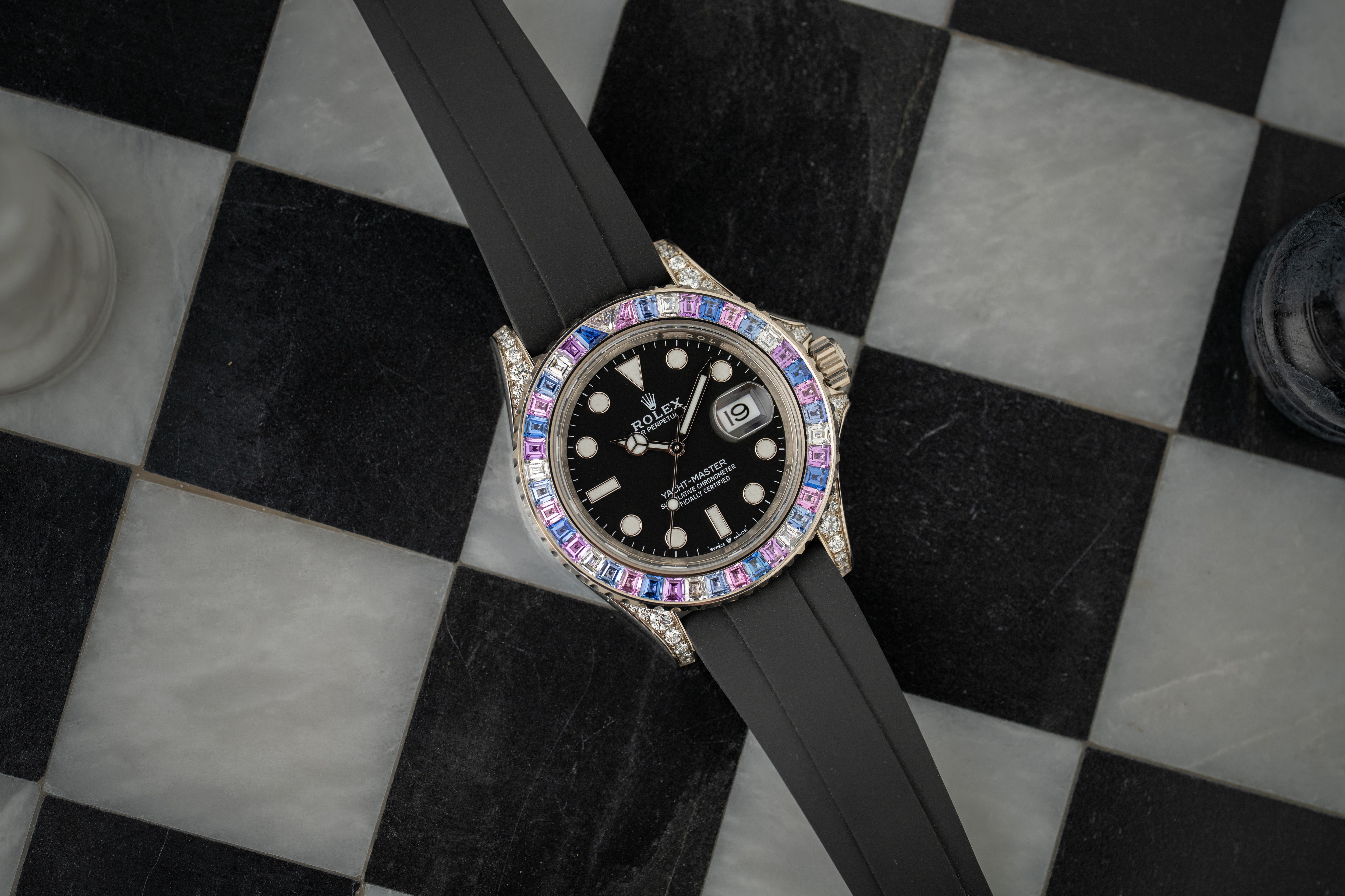 Rolex Yacht-Master Off-Catalog Special Edition Cotton Candy 126679SABR White Gold