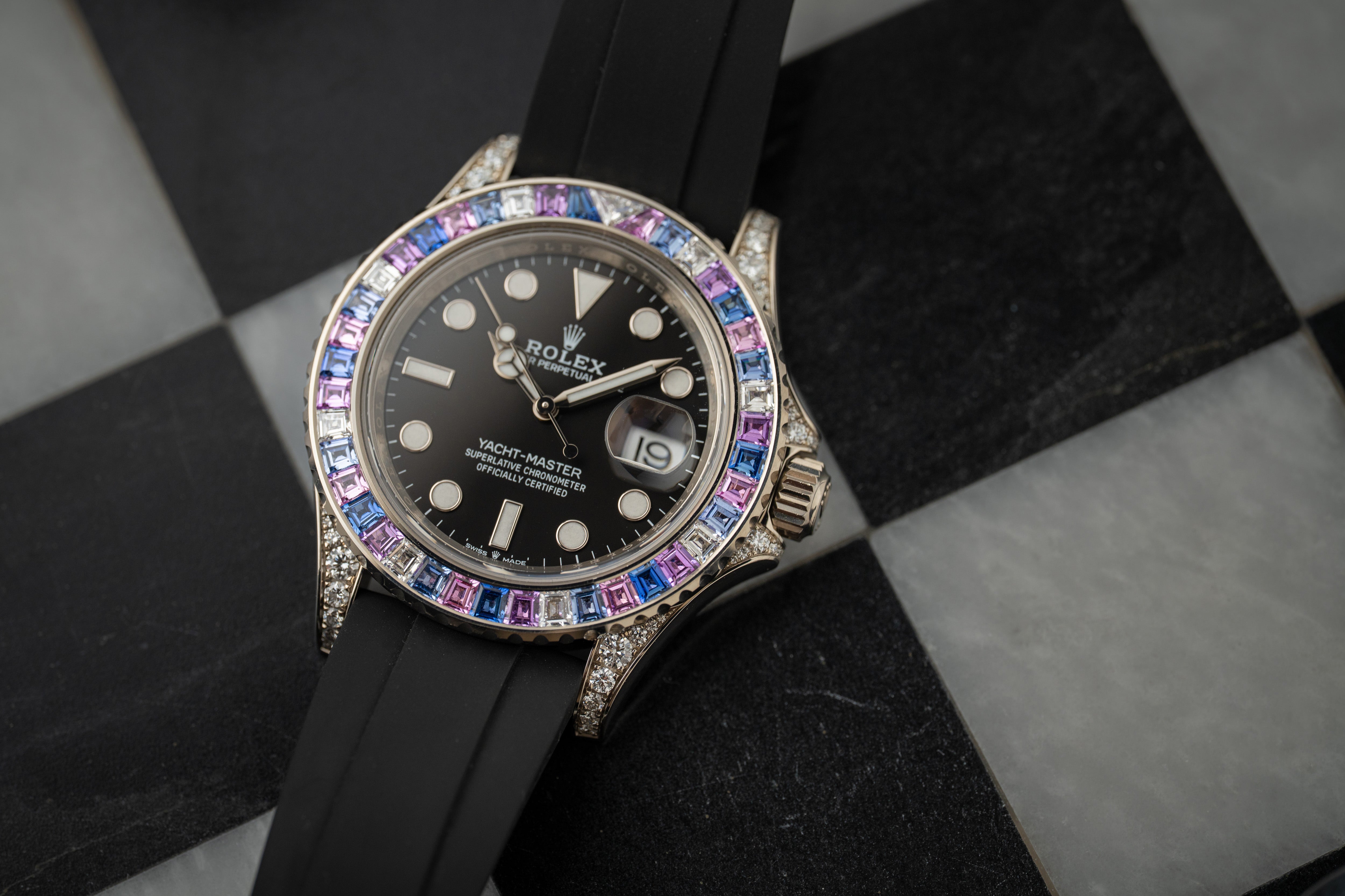 Rolex Yacht-Master Off-Catalog Special Edition Cotton Candy 126679SABR White Gold