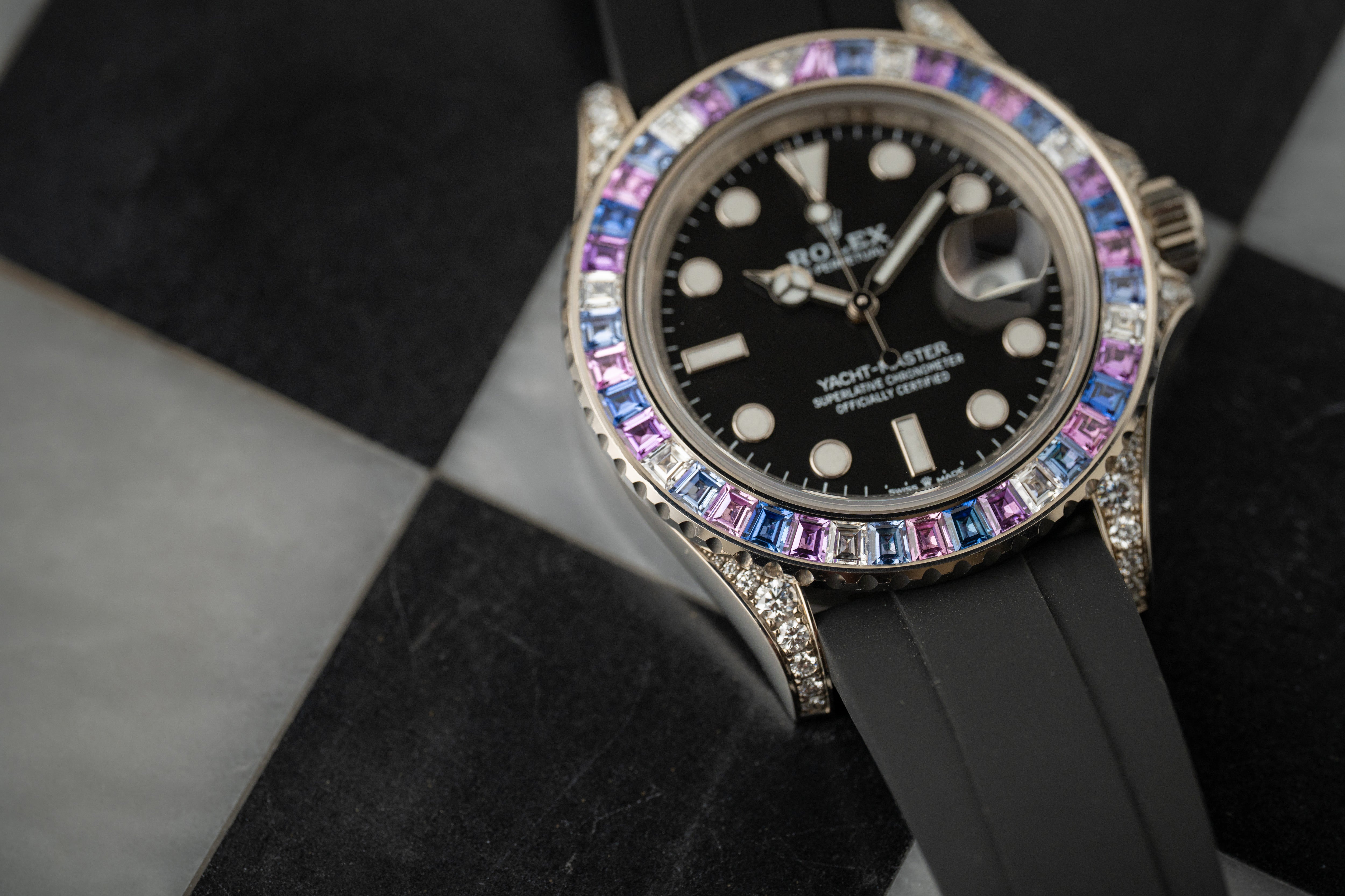 Rolex Yacht-Master Off-Catalog Special Edition Cotton Candy 126679SABR White Gold