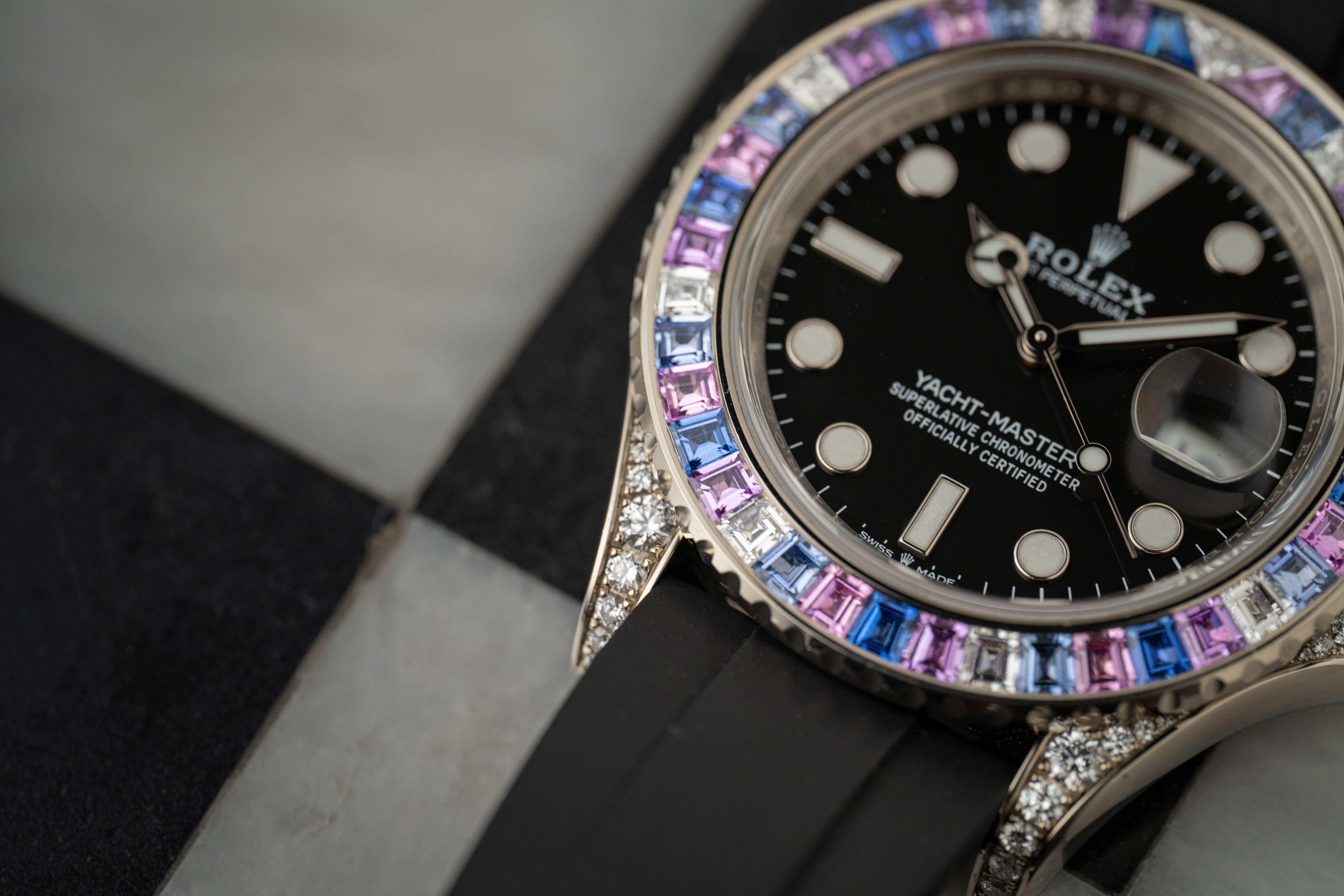 Rolex Yacht-Master Off-Catalog Special Edition Cotton Candy 126679SABR White Gold