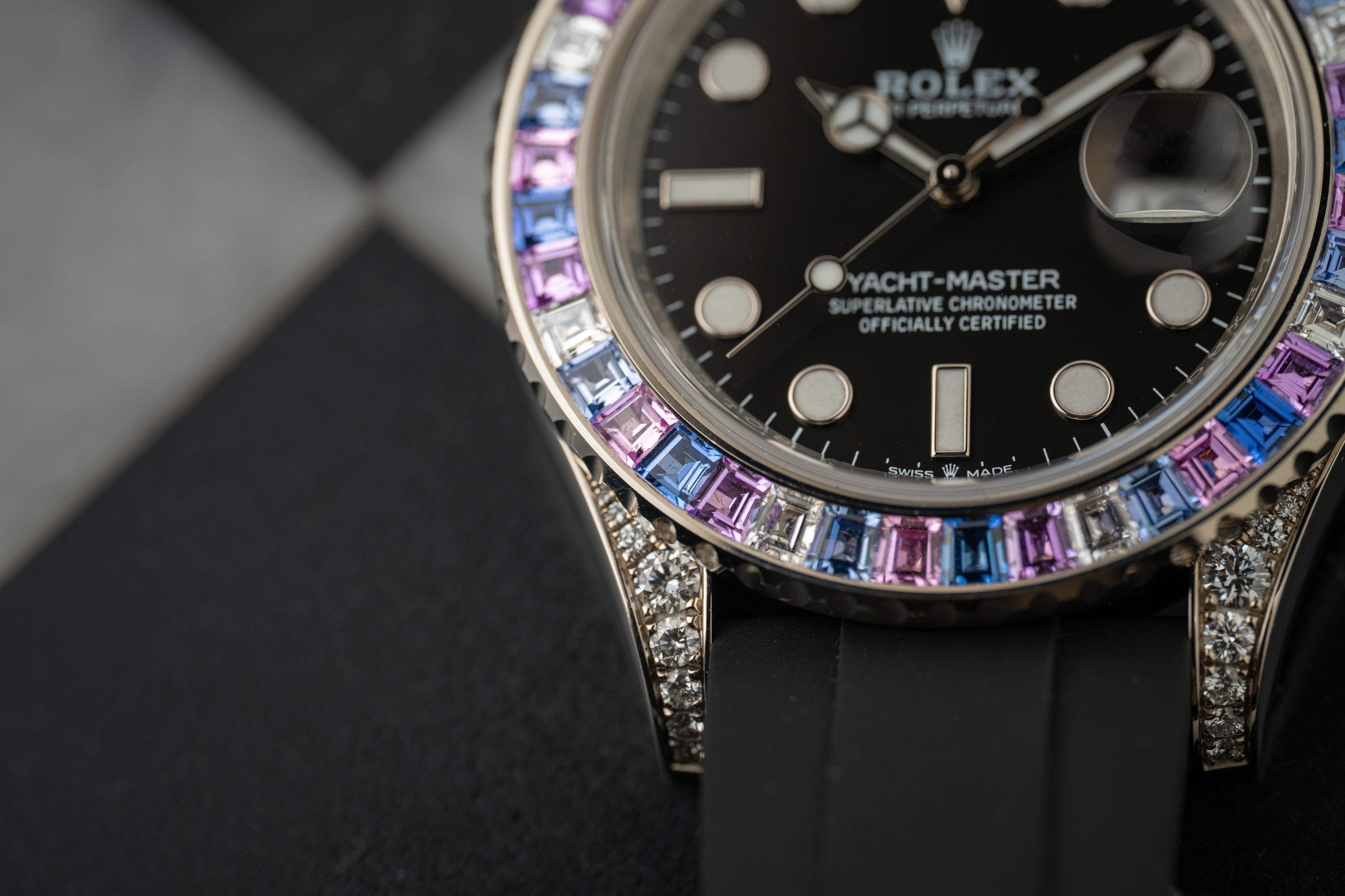 Rolex Yacht-Master Off-Catalog Special Edition Cotton Candy 126679SABR White Gold