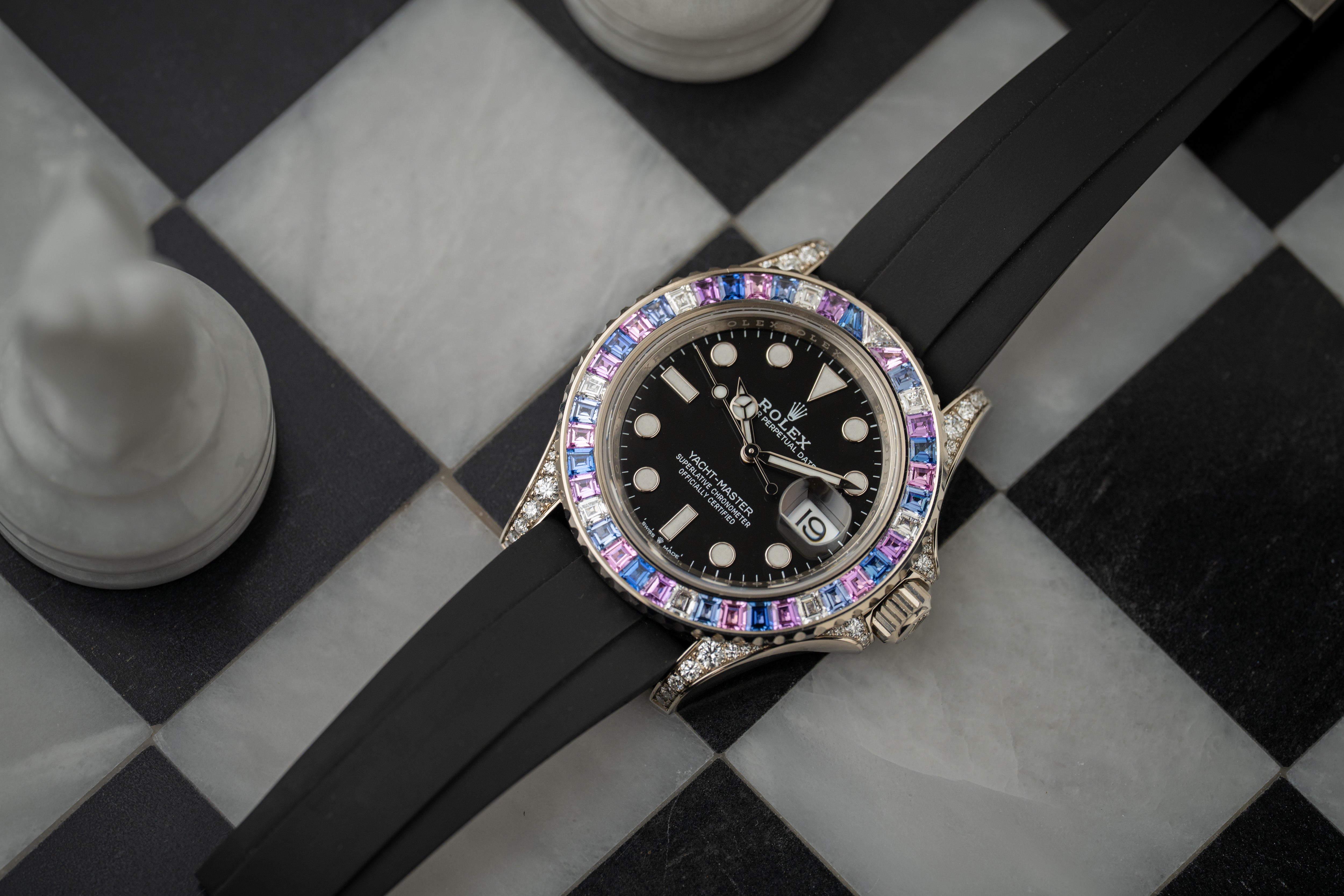 Rolex Yacht-Master Off-Catalog Special Edition Cotton Candy 126679SABR White Gold