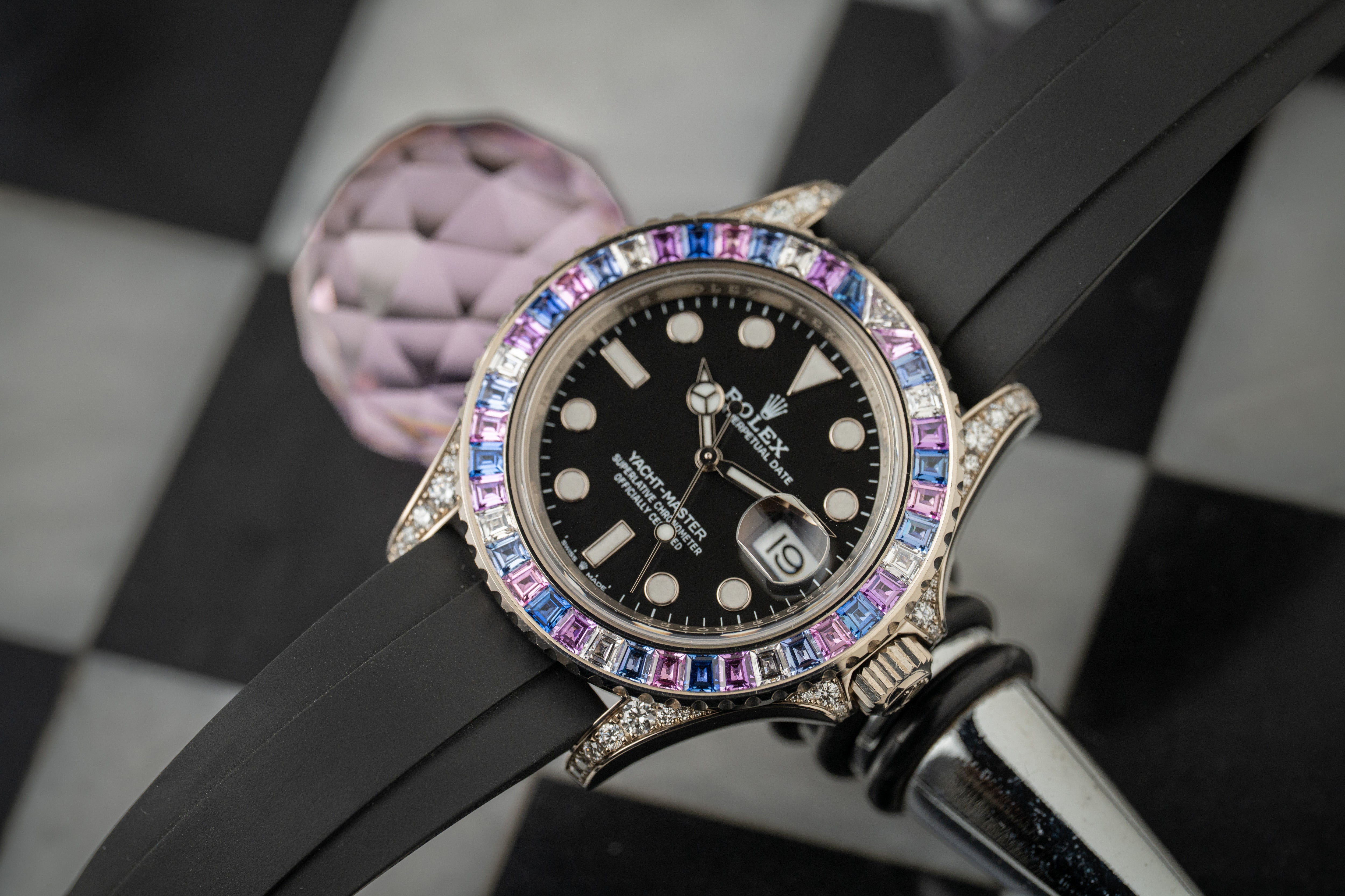 Rolex Yacht-Master Off-Catalog Special Edition Cotton Candy 126679SABR White Gold