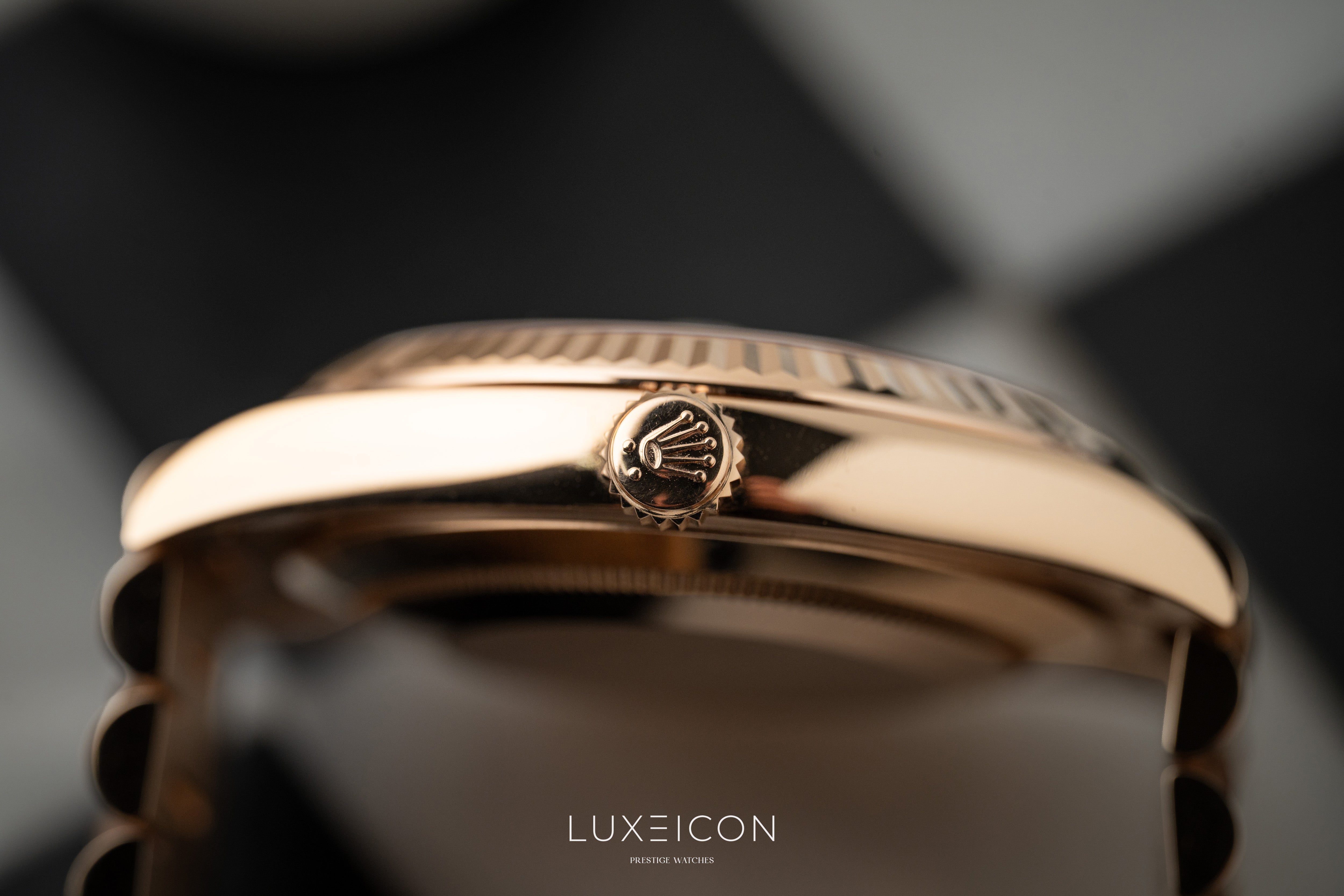 Rolex Day-Date 40 Rose Gold Chocolate Baguette Dial Presidentail 2023