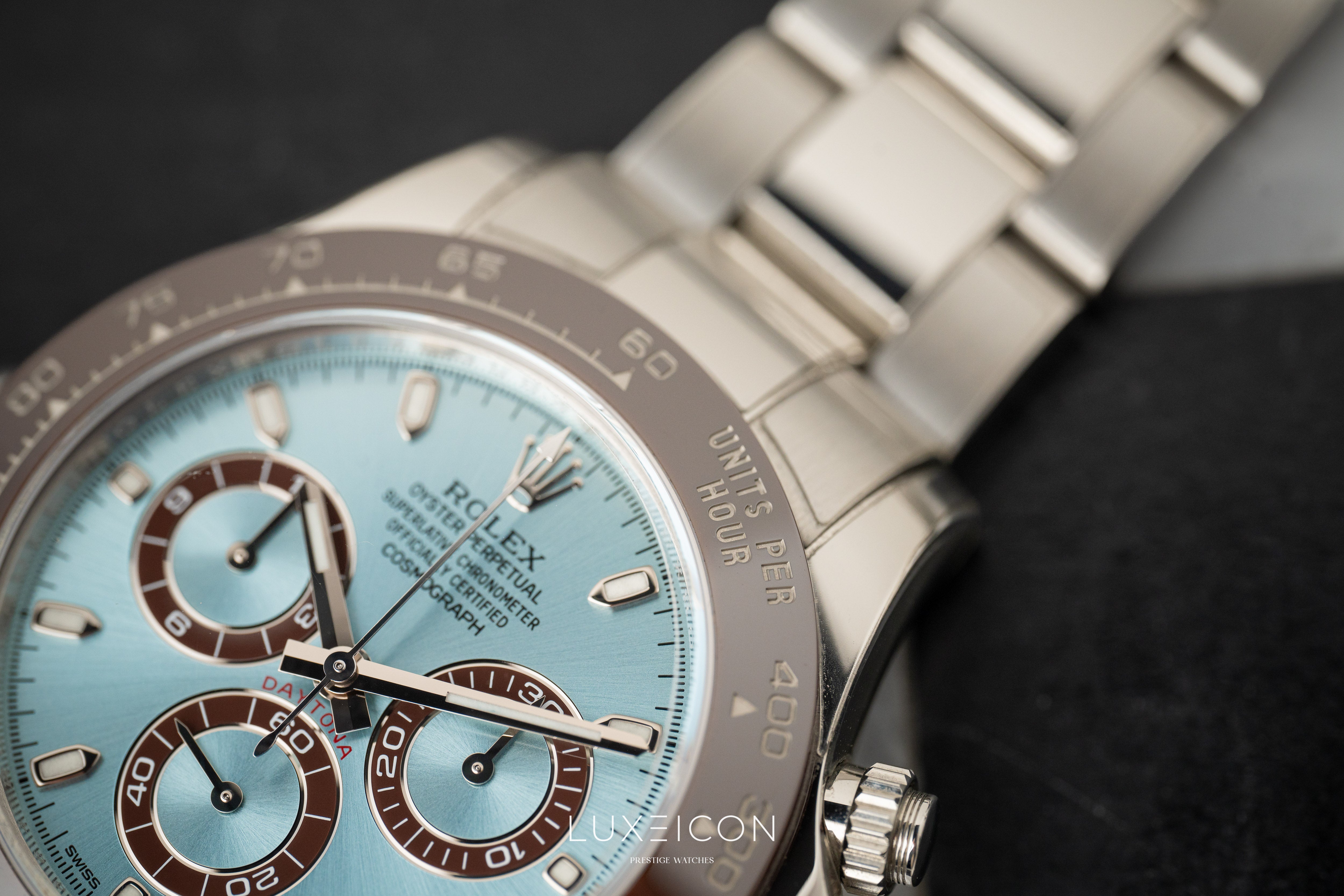 Rolex Cosmograph Daytona Platinum Ice Blue Index Dial 40mm 116506 2021