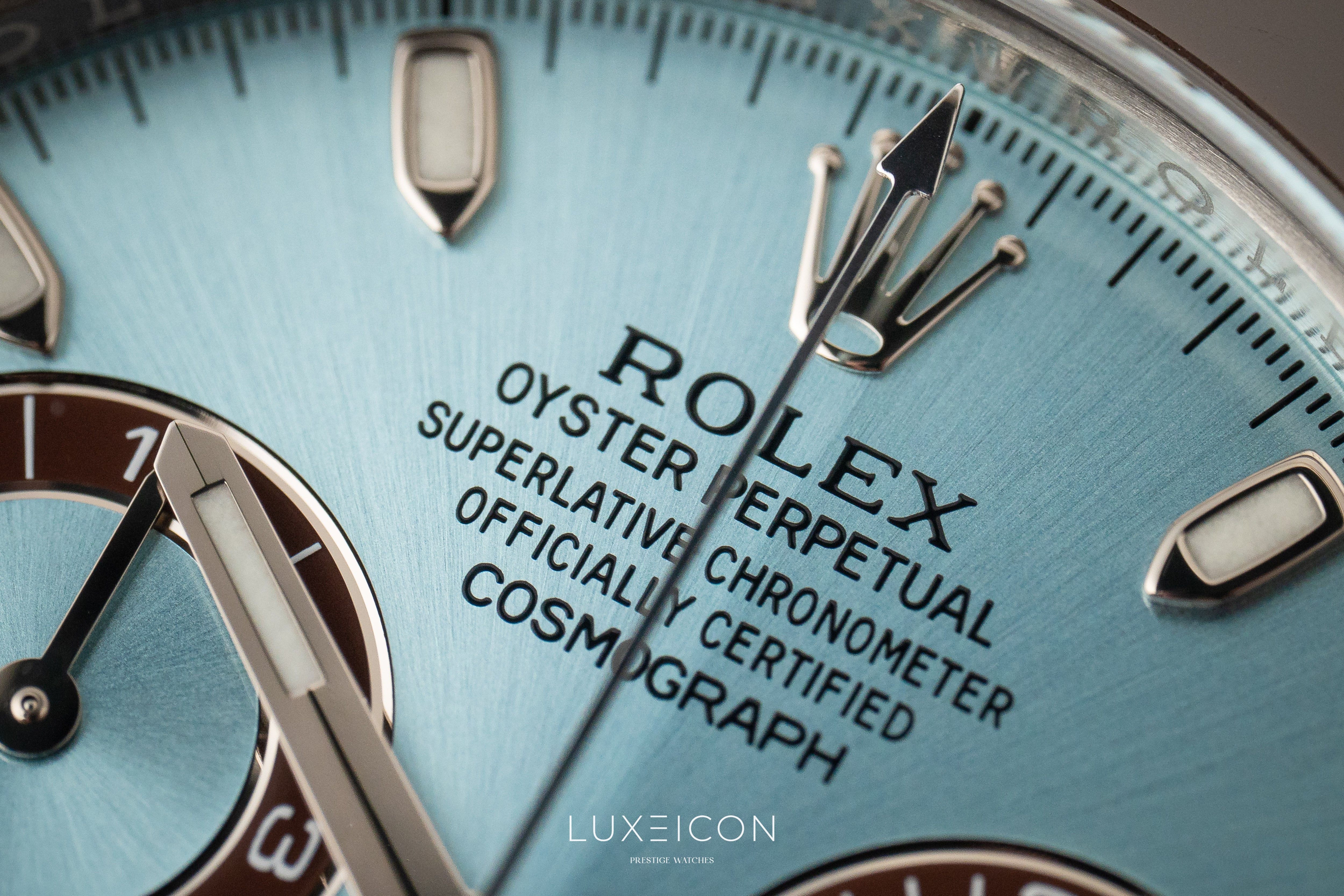 Rolex Cosmograph Daytona Platinum Ice Blue Index Dial 40mm 116506 2021