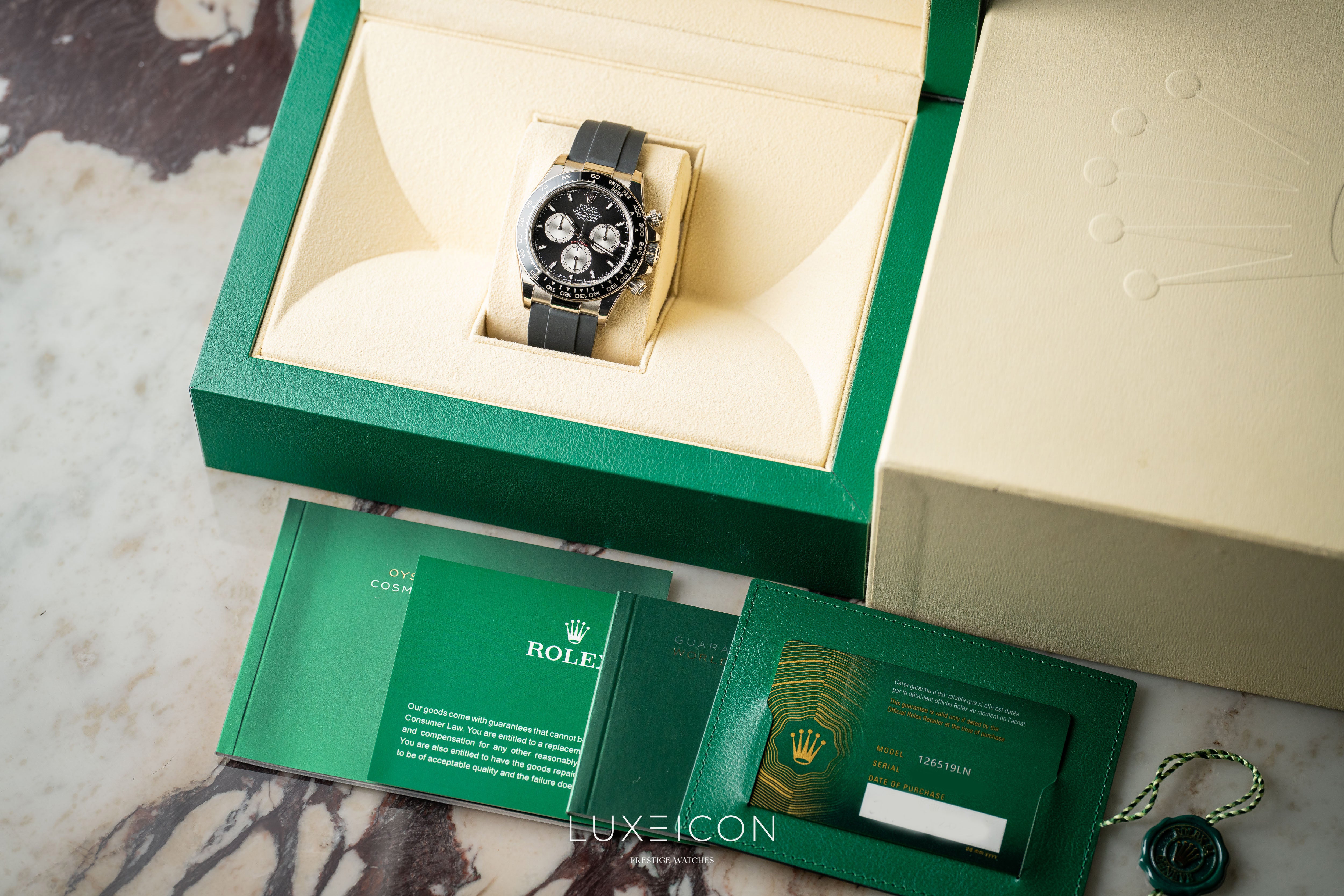 Rolex Cosmograph Daytona Baby Le Mans 126519LN White Gold Black Dial Oysterflex 2025