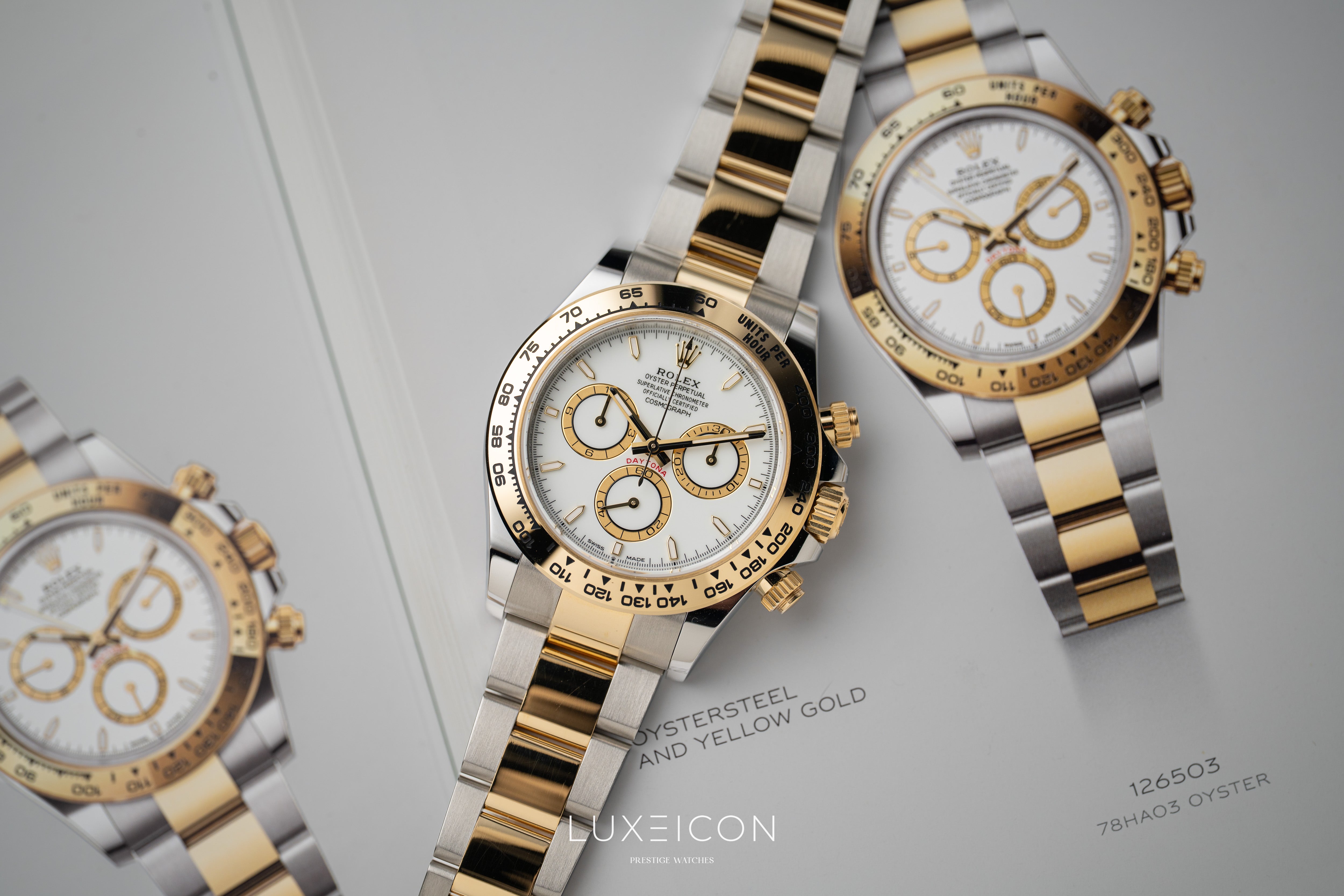 Rolex Daytona Cosmograph 126503 Two Tone Yellow Gold Steel White Dial 2026