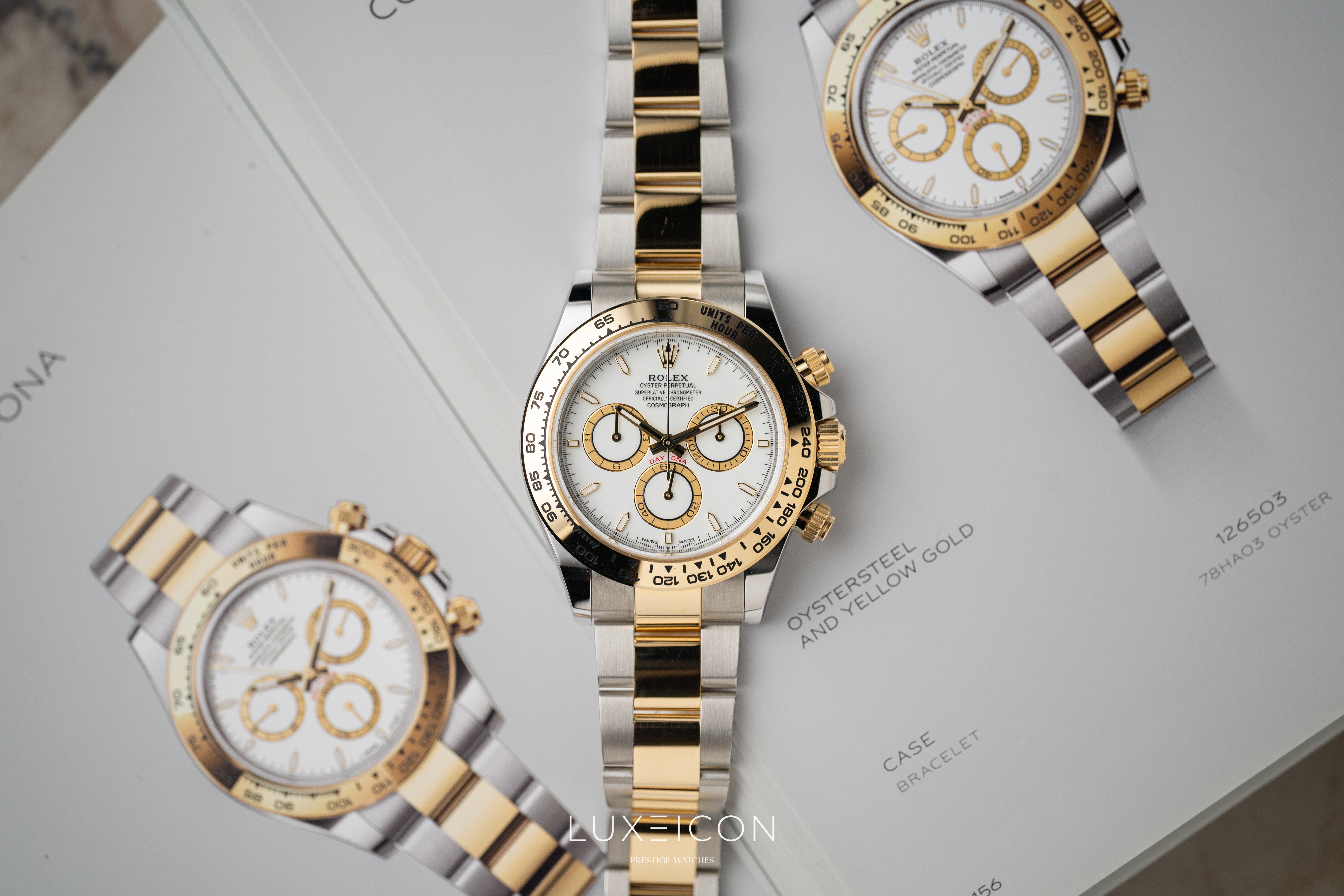 Rolex Daytona Cosmograph 126503 Two Tone Yellow Gold Steel White Dial 2026