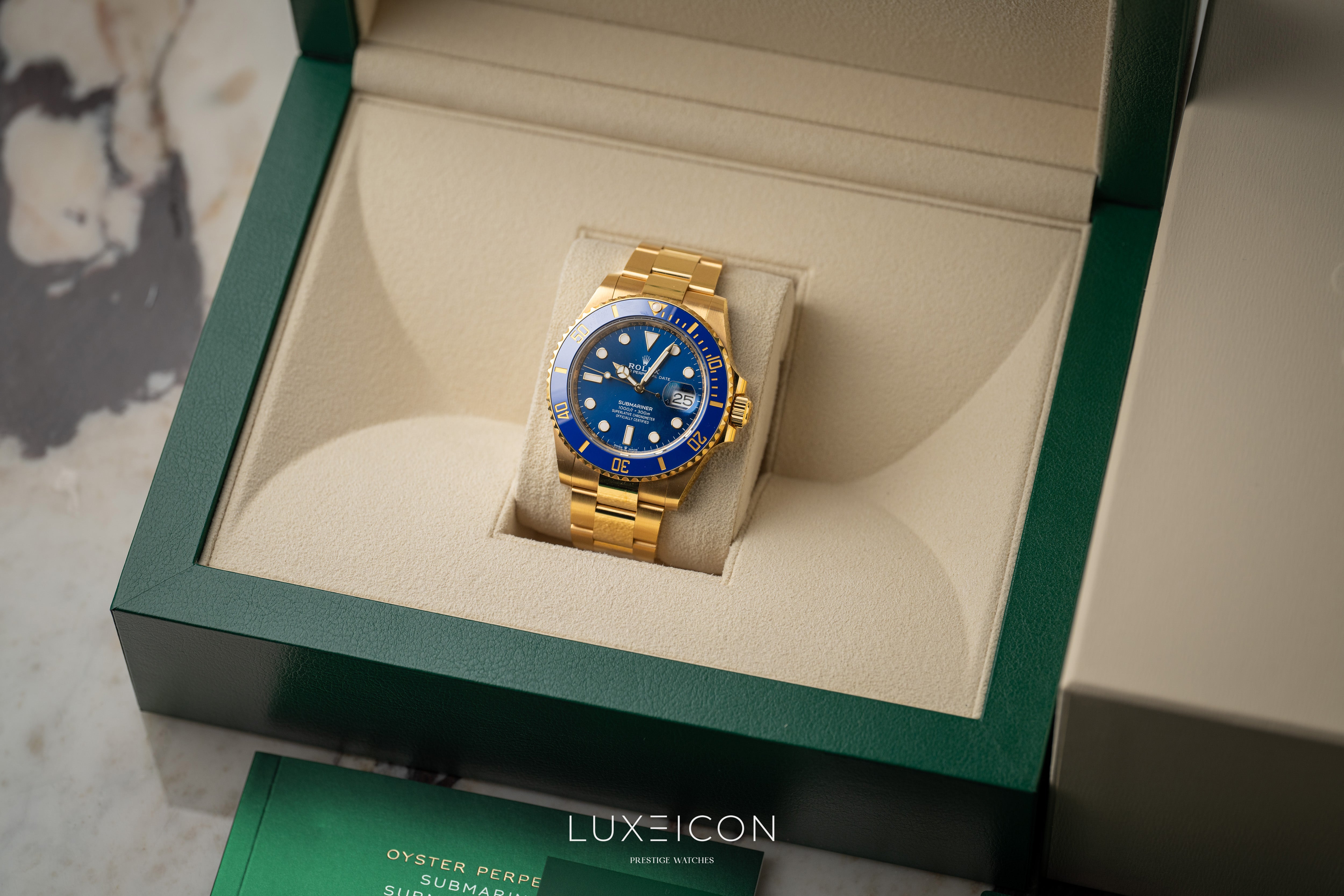 Rolex Submariner Date 41mm Blue Dial 18k Solid Yellow Gold 126618LB 2024