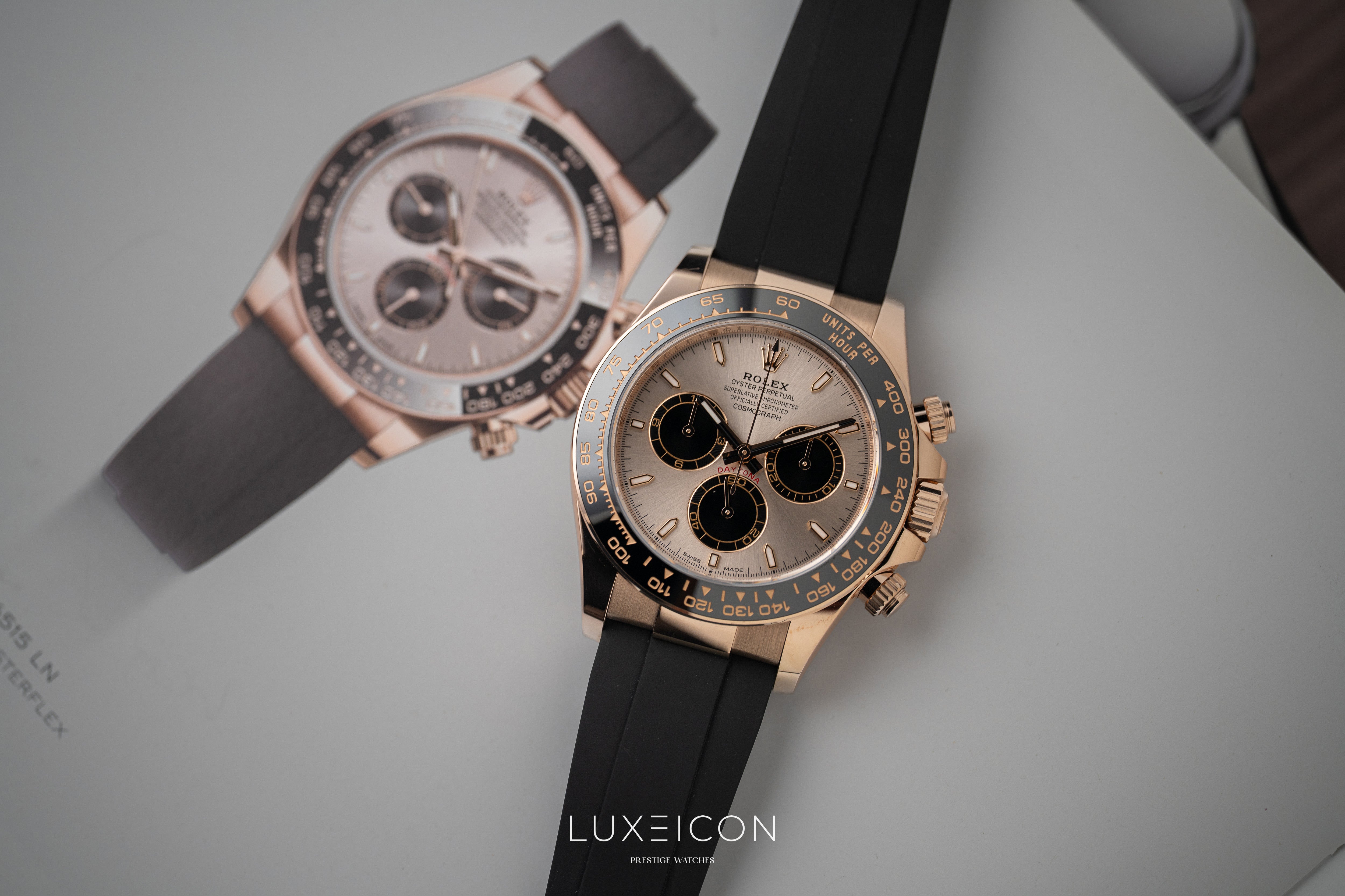 Rolex Cosmograph Daytona Everose Gold Oysterflex Sundust Dial 126515LN