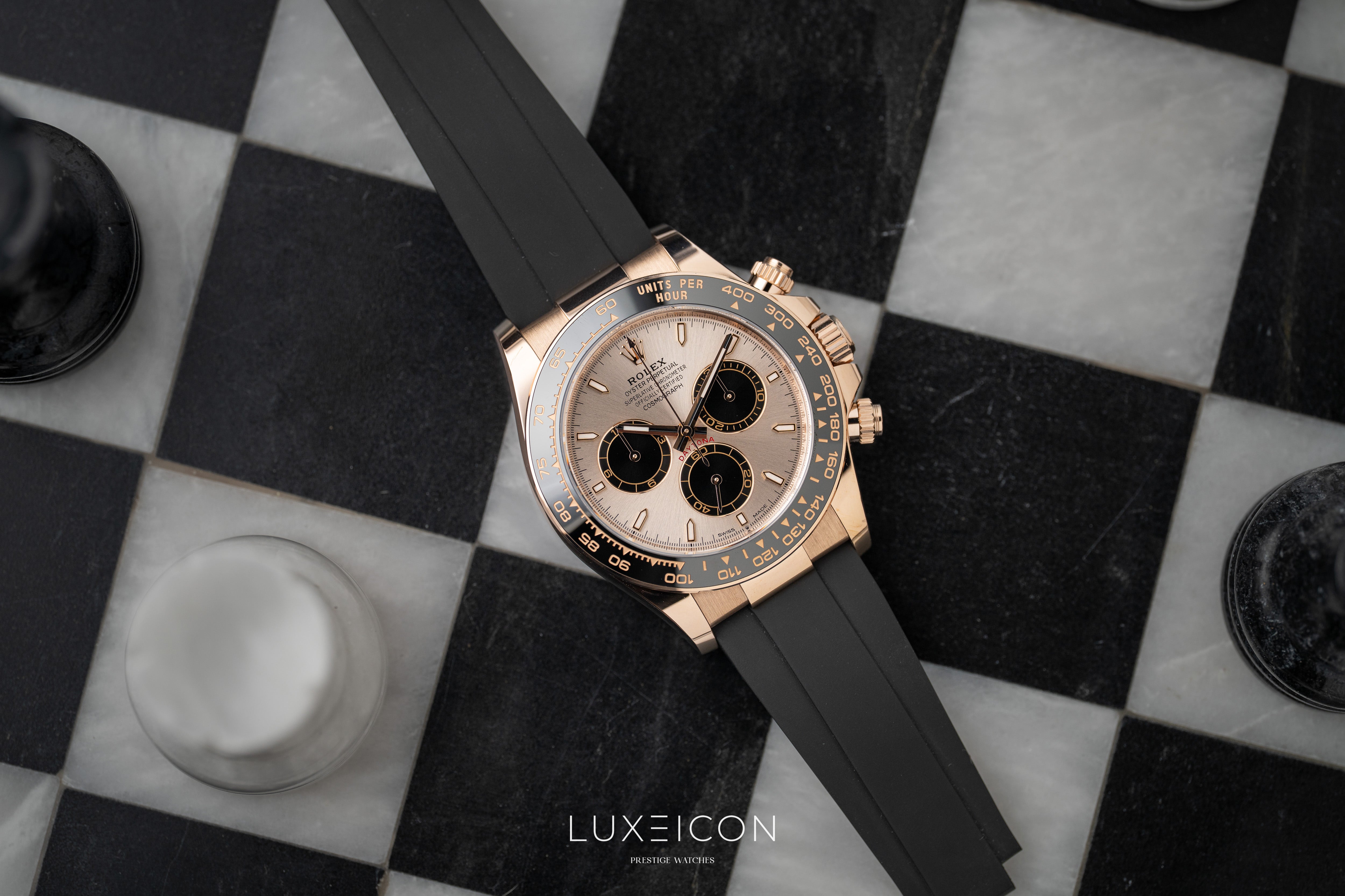 Rolex Cosmograph Daytona Everose Gold Oysterflex Sundust Dial 126515LN