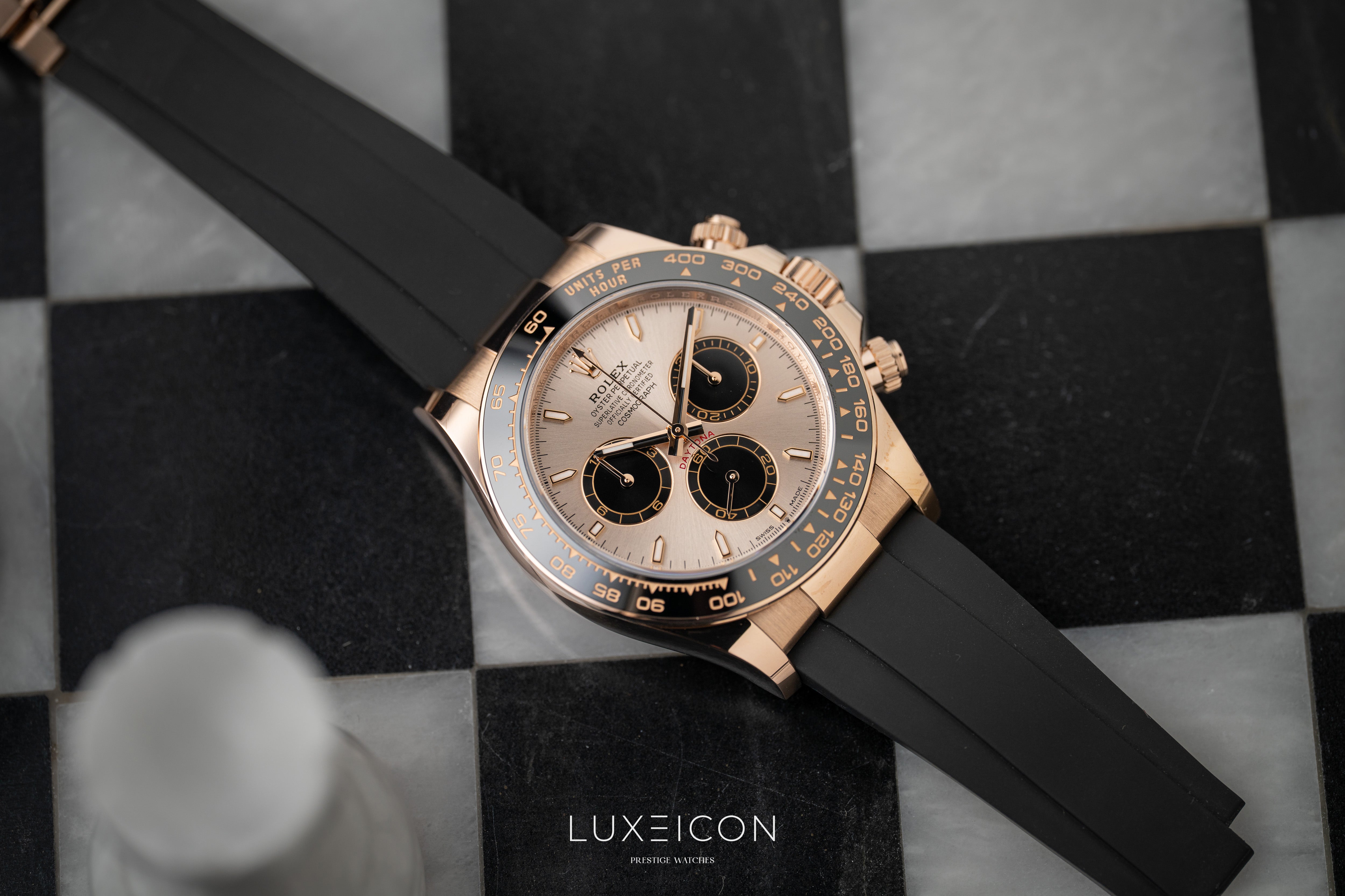 Rolex Cosmograph Daytona Everose Gold Oysterflex Sundust Dial 126515LN