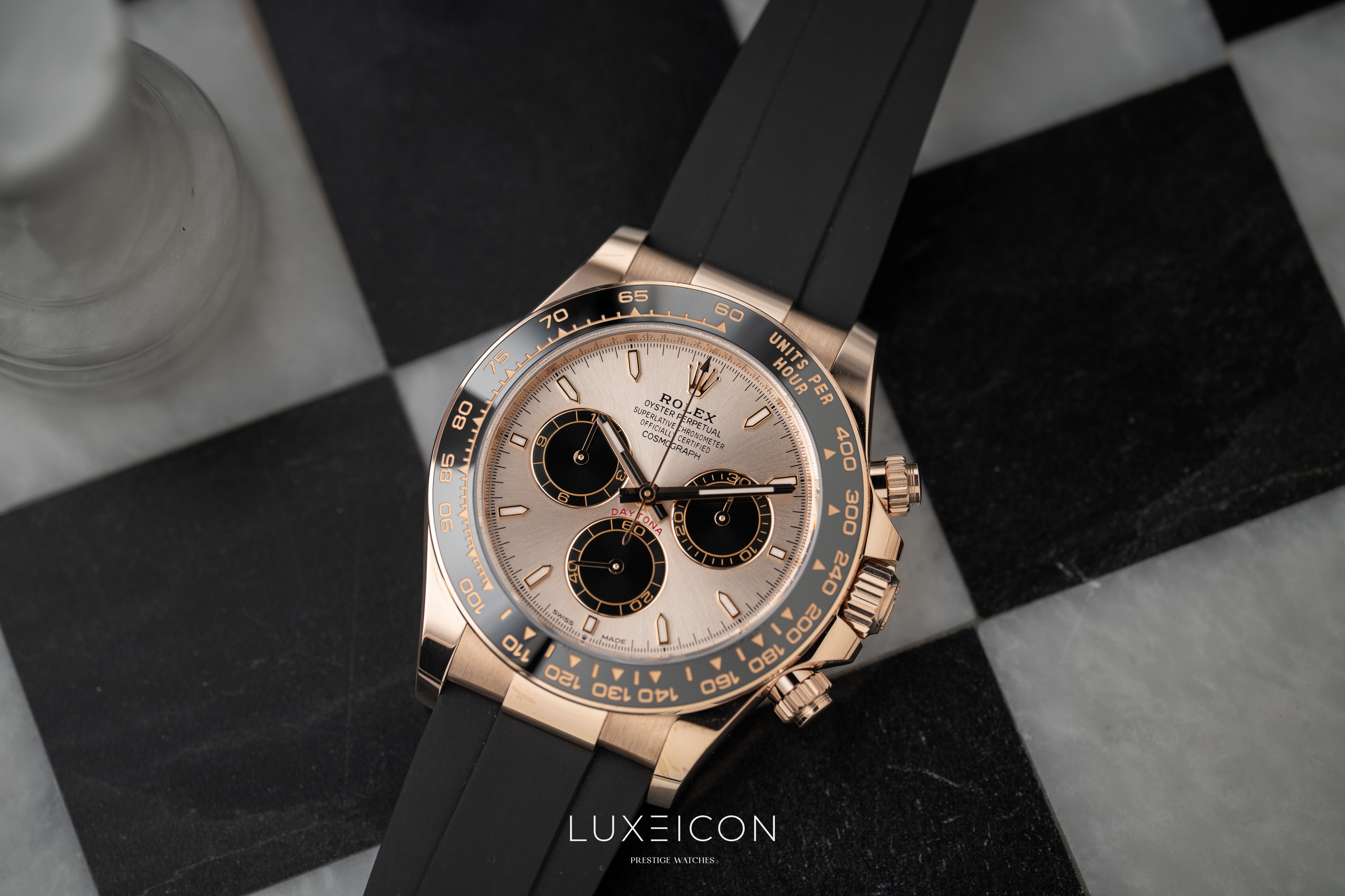 Rolex Cosmograph Daytona Everose Gold Oysterflex Sundust Dial 126515LN