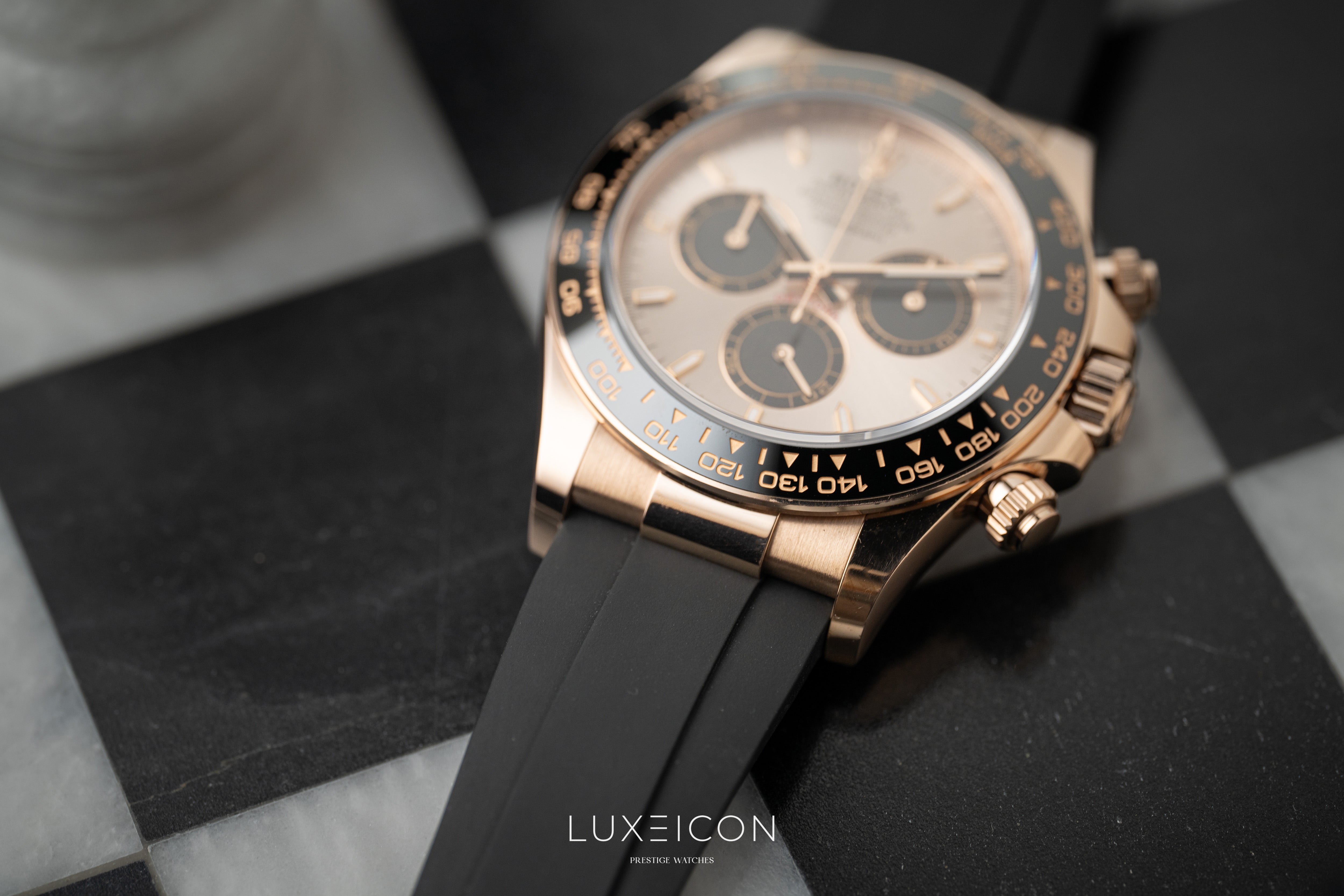 Rolex Cosmograph Daytona Everose Gold Oysterflex Sundust Dial 126515LN