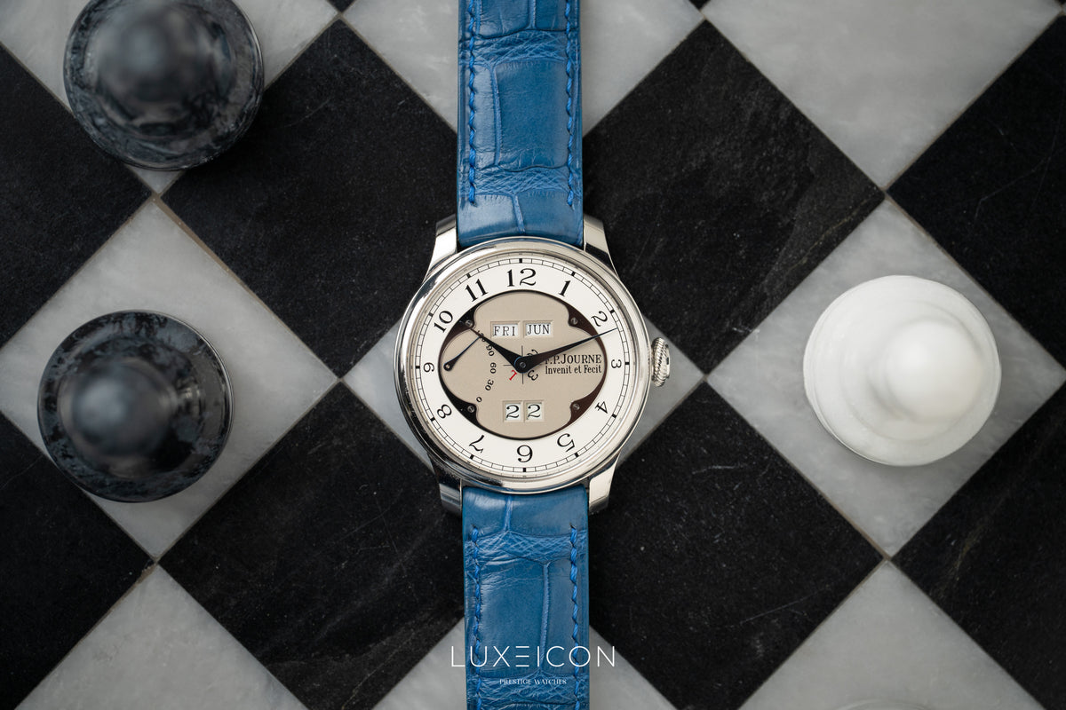 F.P.Journe Octa Quantième Perpétuel Grey Dial 42mm Platinum Perpetual Calendar Clover