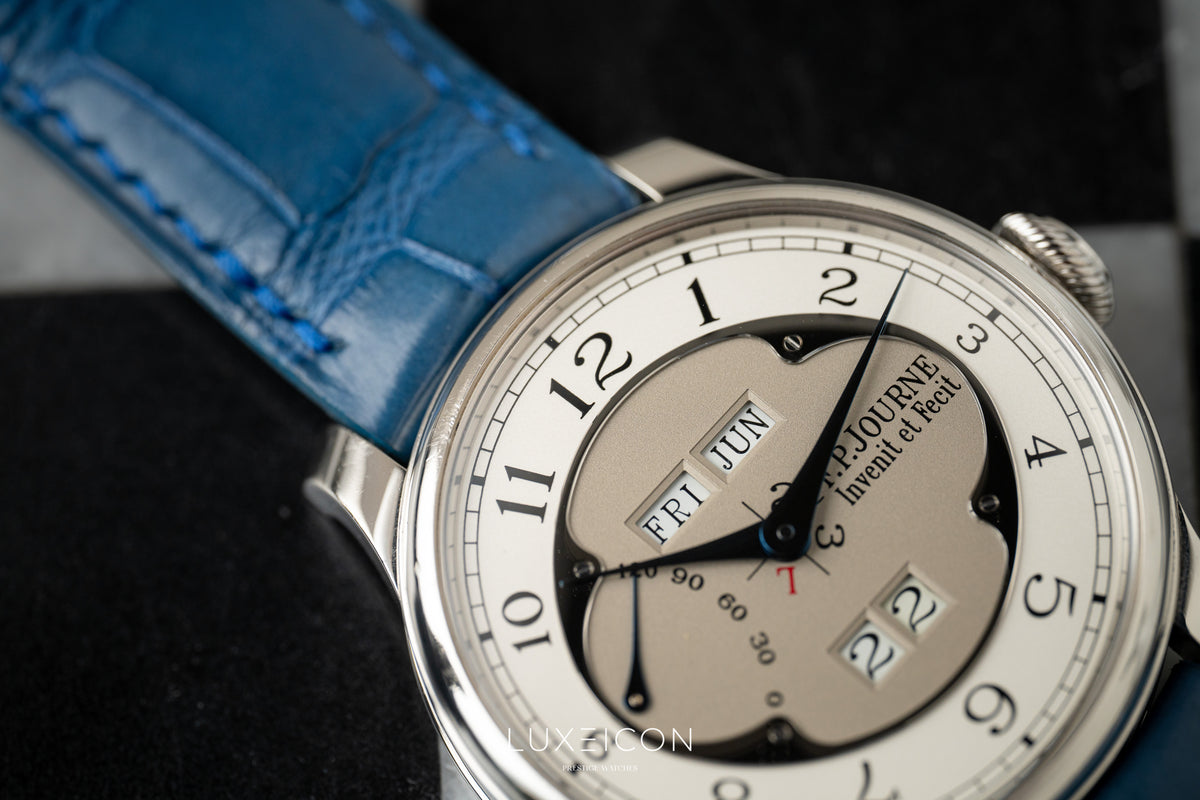 F.P.Journe Octa Quantième Perpétuel Grey Dial 42mm Platinum Perpetual Calendar Clover
