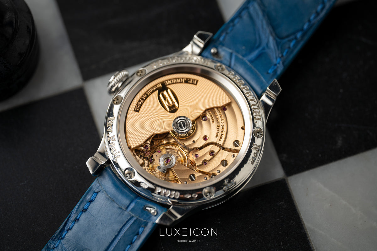 F.P.Journe Octa Quantième Perpétuel Grey Dial 42mm Platinum Perpetual Calendar Clover