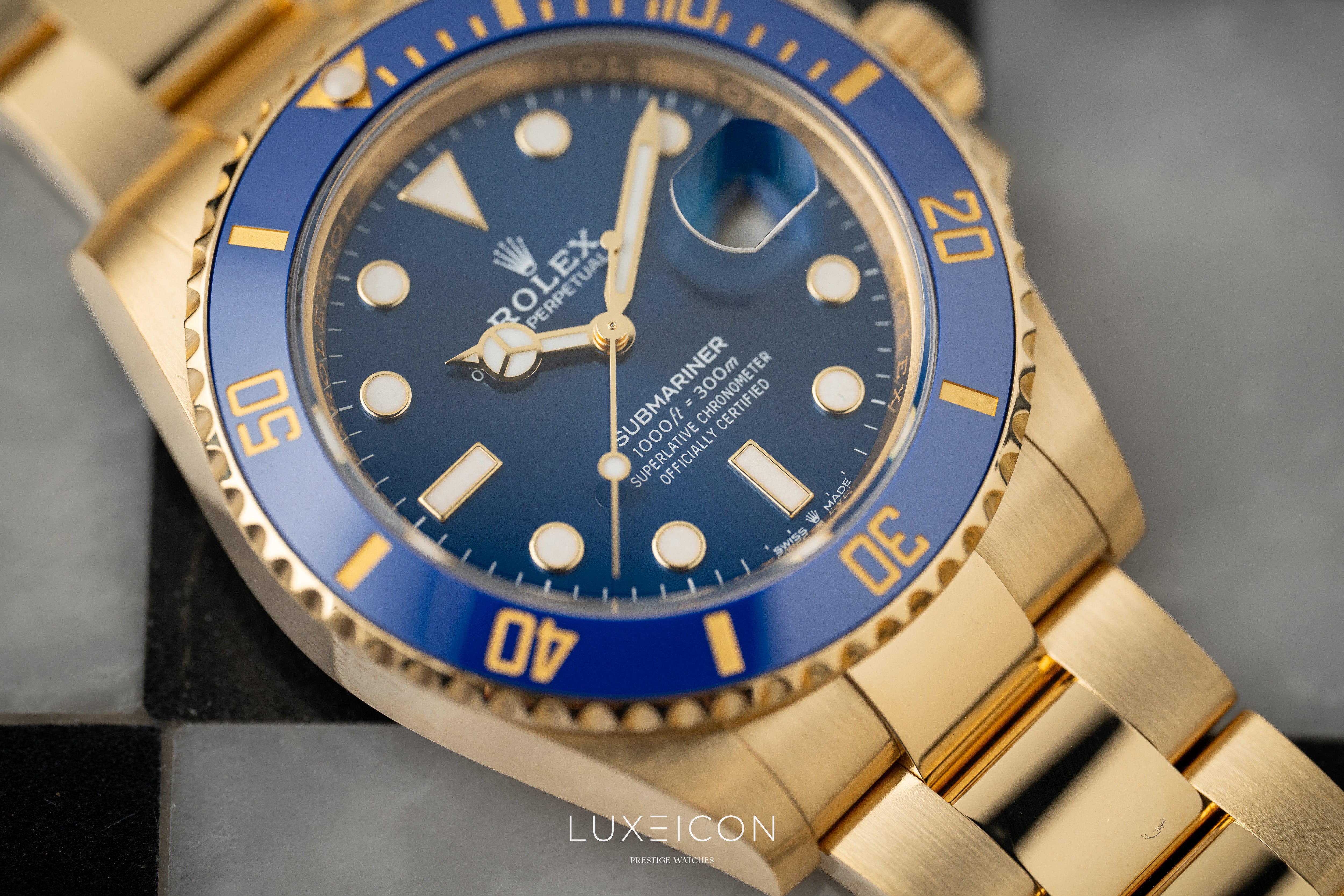 Rolex Submariner Date 41mm Blue Dial 18k Solid Yellow Gold 126618LB 2024